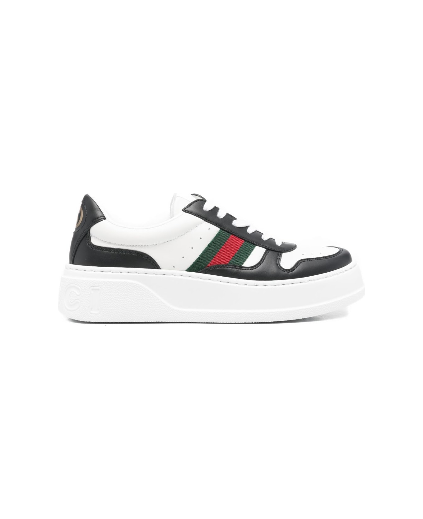 Gucci Chunky B Leather Sneakers - Black