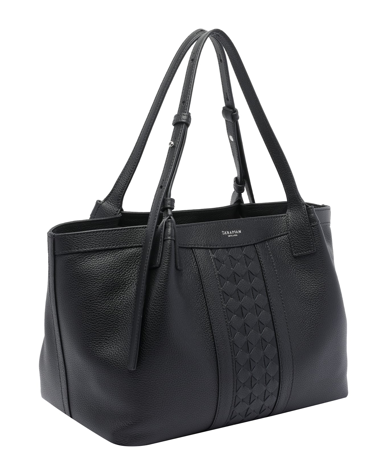 Serapian Small Secret Shoulder Bag - Black