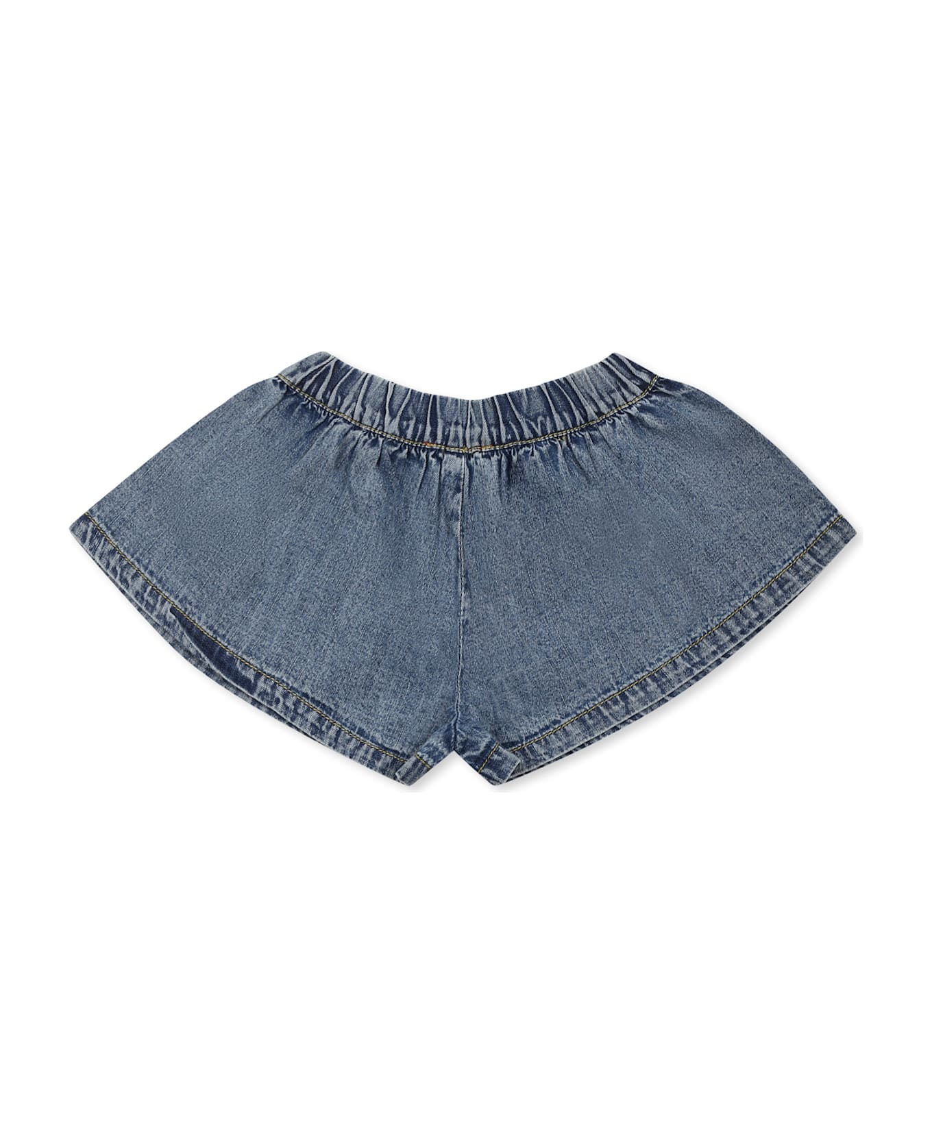 Diesel Denim Shorts For Baby Girl With Logo - Denim