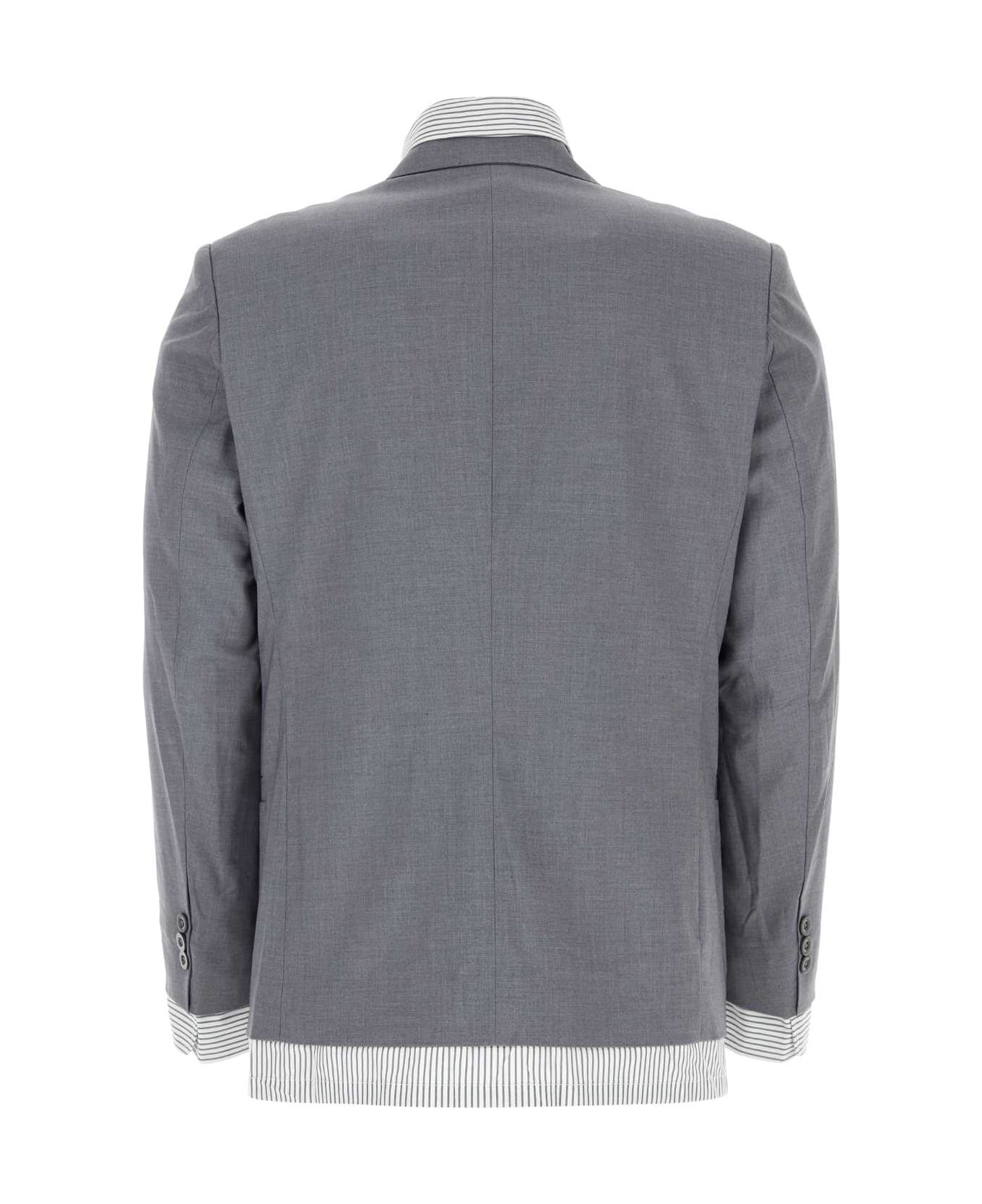 Kidsuper Grey Stretch Polyester Blend Blazer - GREY