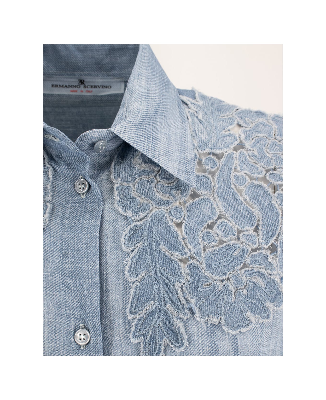 Ermanno Scervino Embroidered Denim Shirt - St.jeans