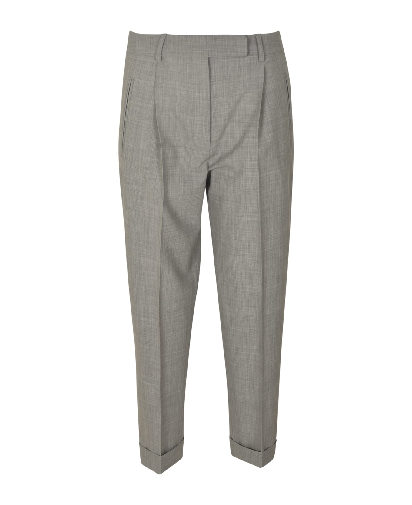 QL2 Classic Plain Trousers - Gray ボトムス