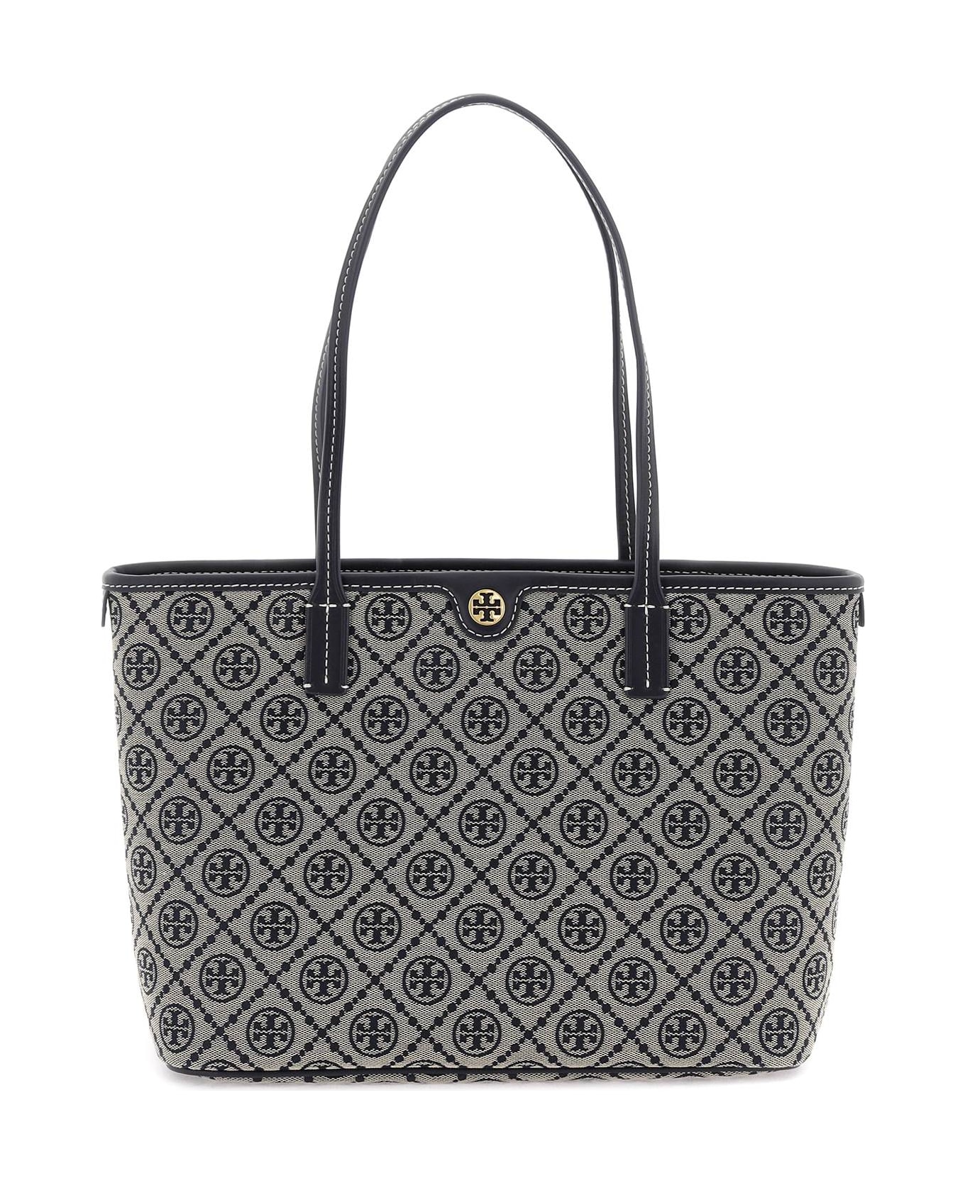 Tory Burch T Monogram Small Zip Tote Bag - Beige