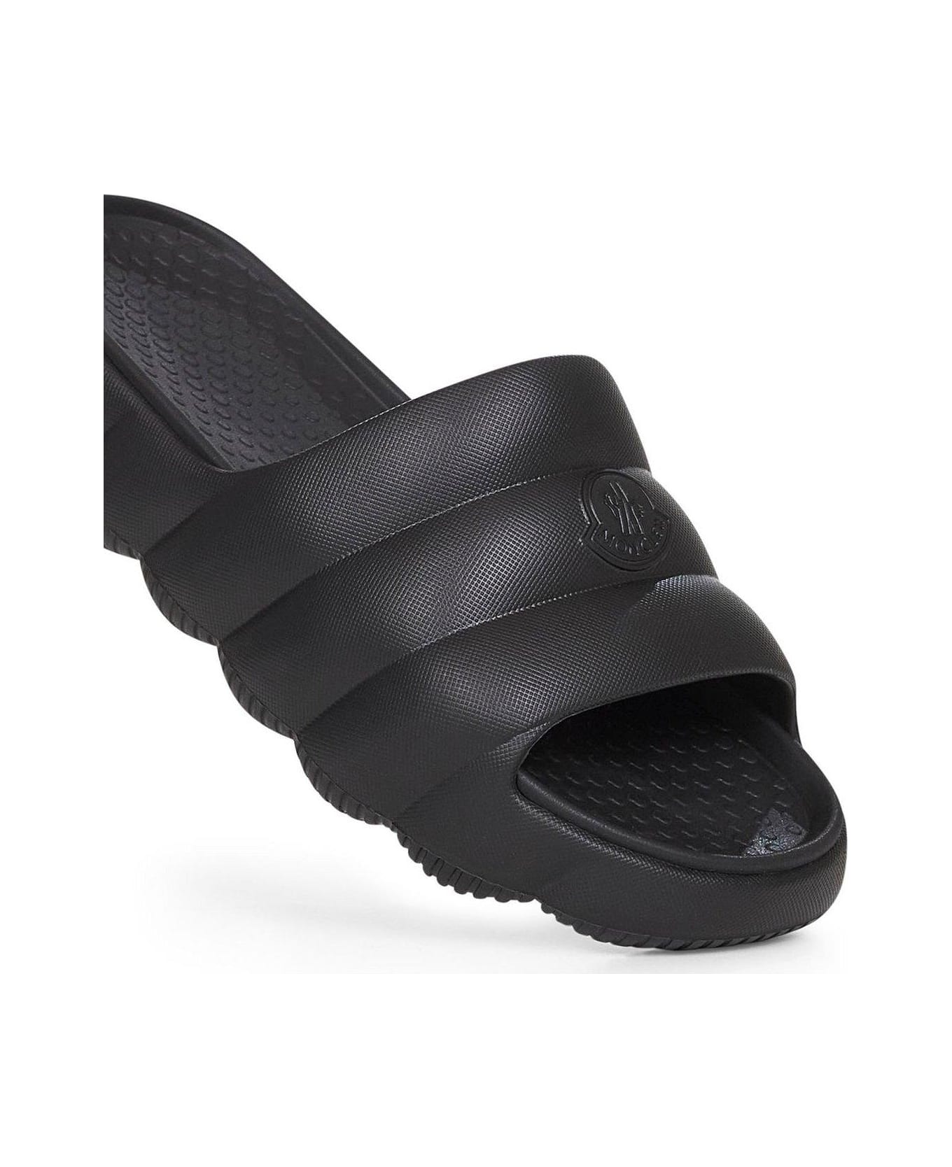 Moncler Lilo Quilted Sandals - Black