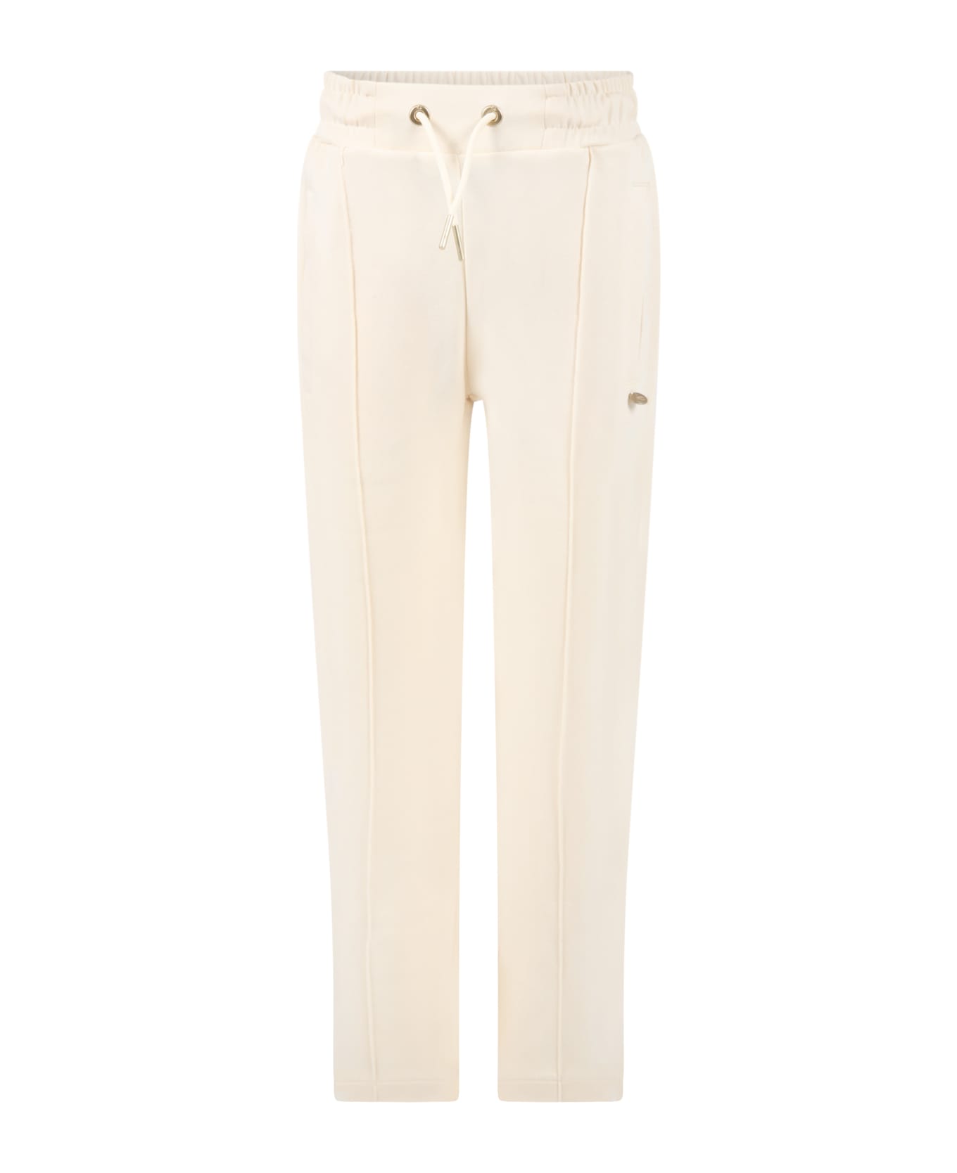 Scotch & Soda Ivory Trouser For Girl With Logo - Ivory
