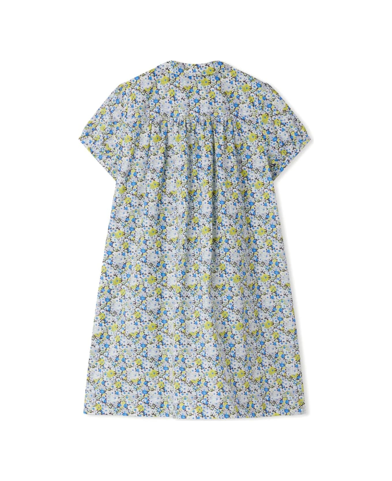 Bonpoint Dress Smockee Candice - Blue ワンピース＆ドレス