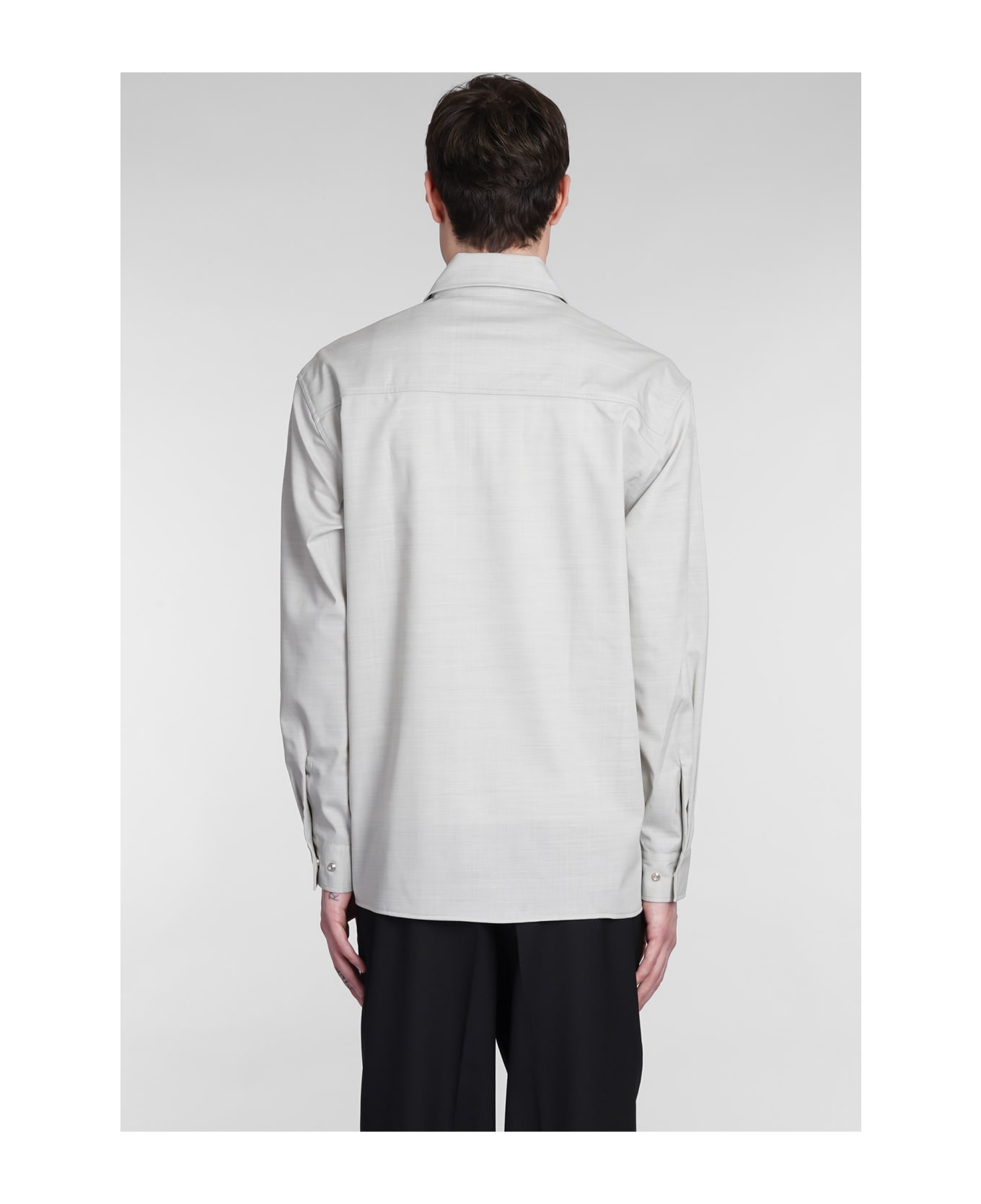 Études Shirt In Grey Wool - Grey