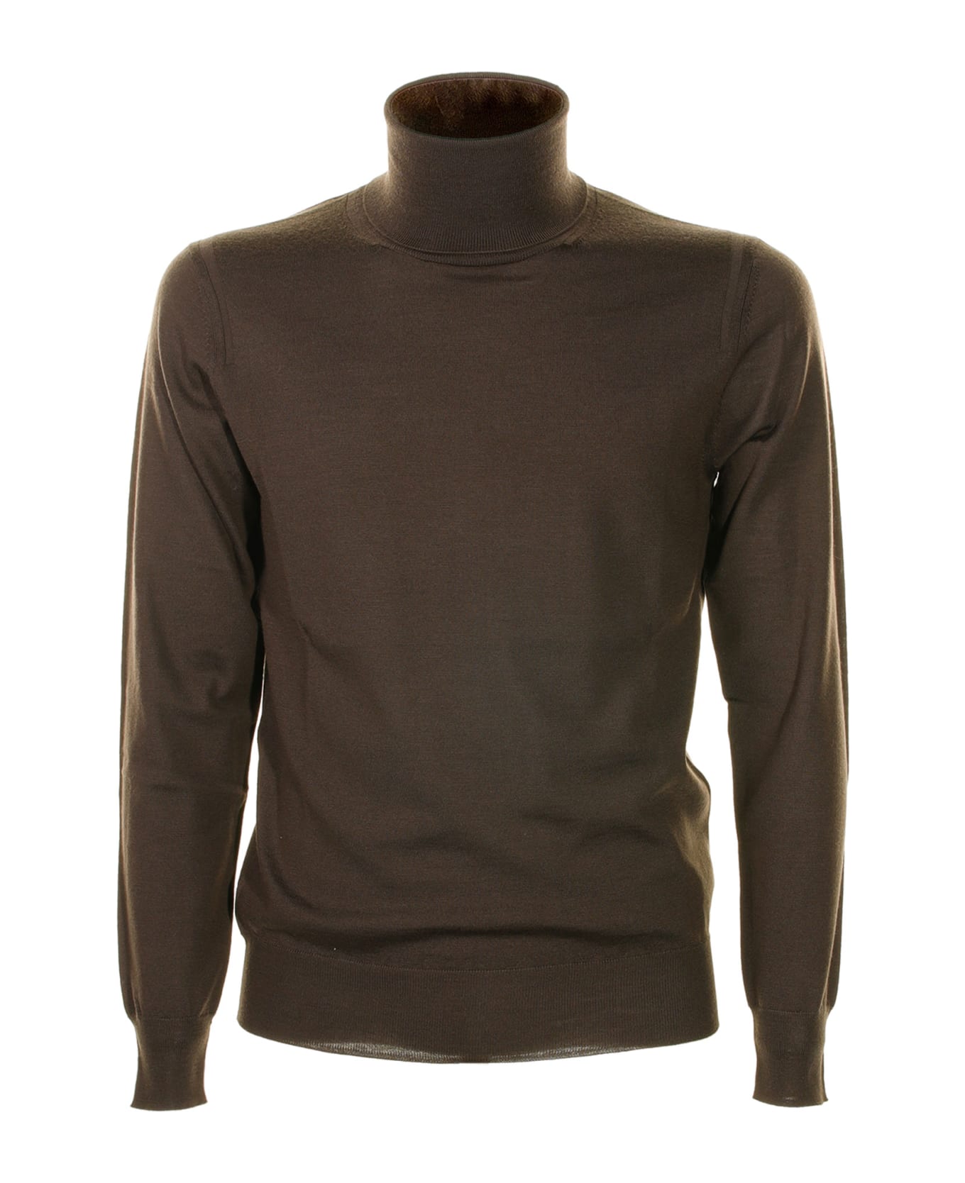Paolo Pecora Brown Turtleneck With Long Sleeves - MARRONE