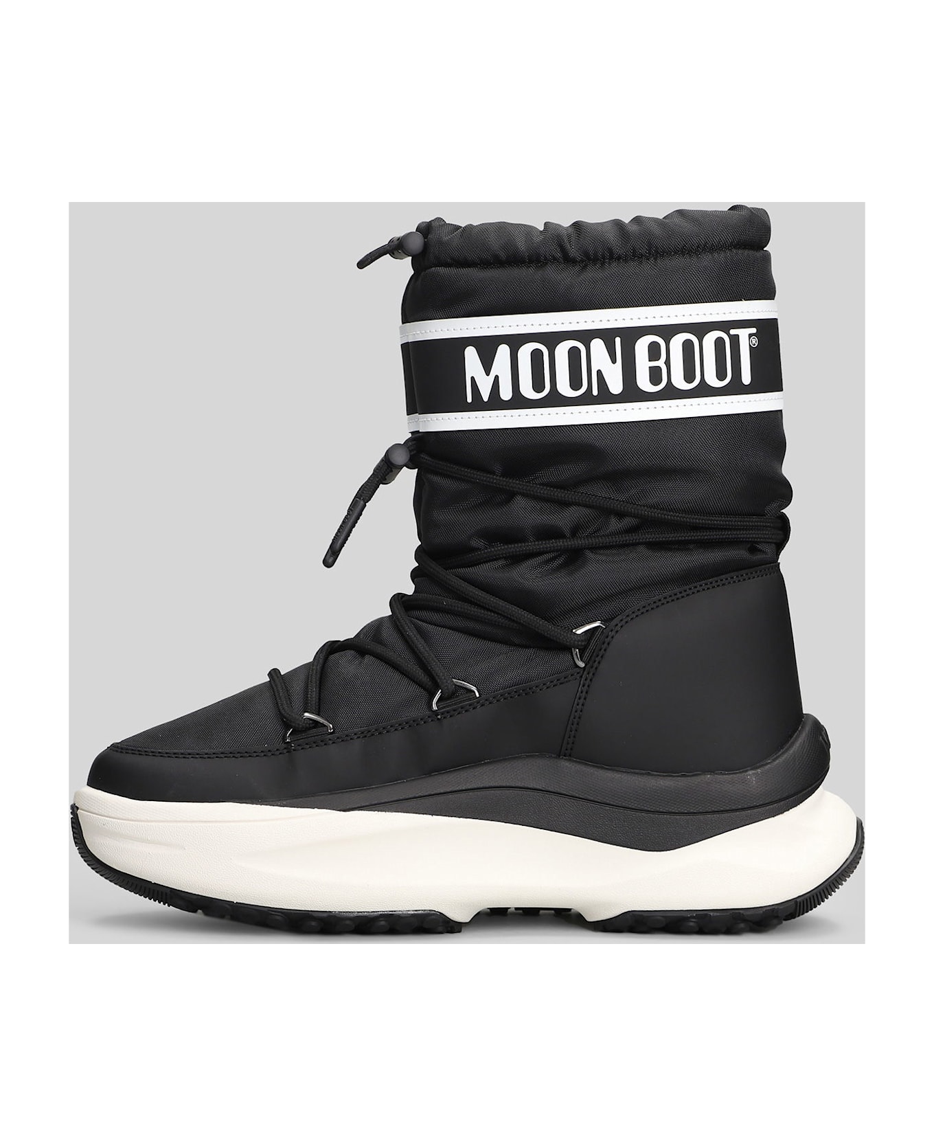 Moon Boot Mb Moon247 Polar Low Heels Ankle Boots In Black Pvc - black