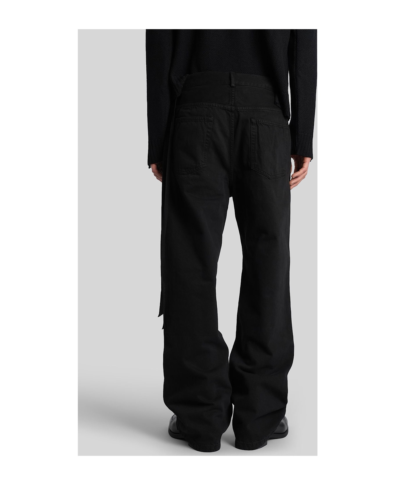 Ann Demeulemeester Ronald Jeans In Black Denim - black