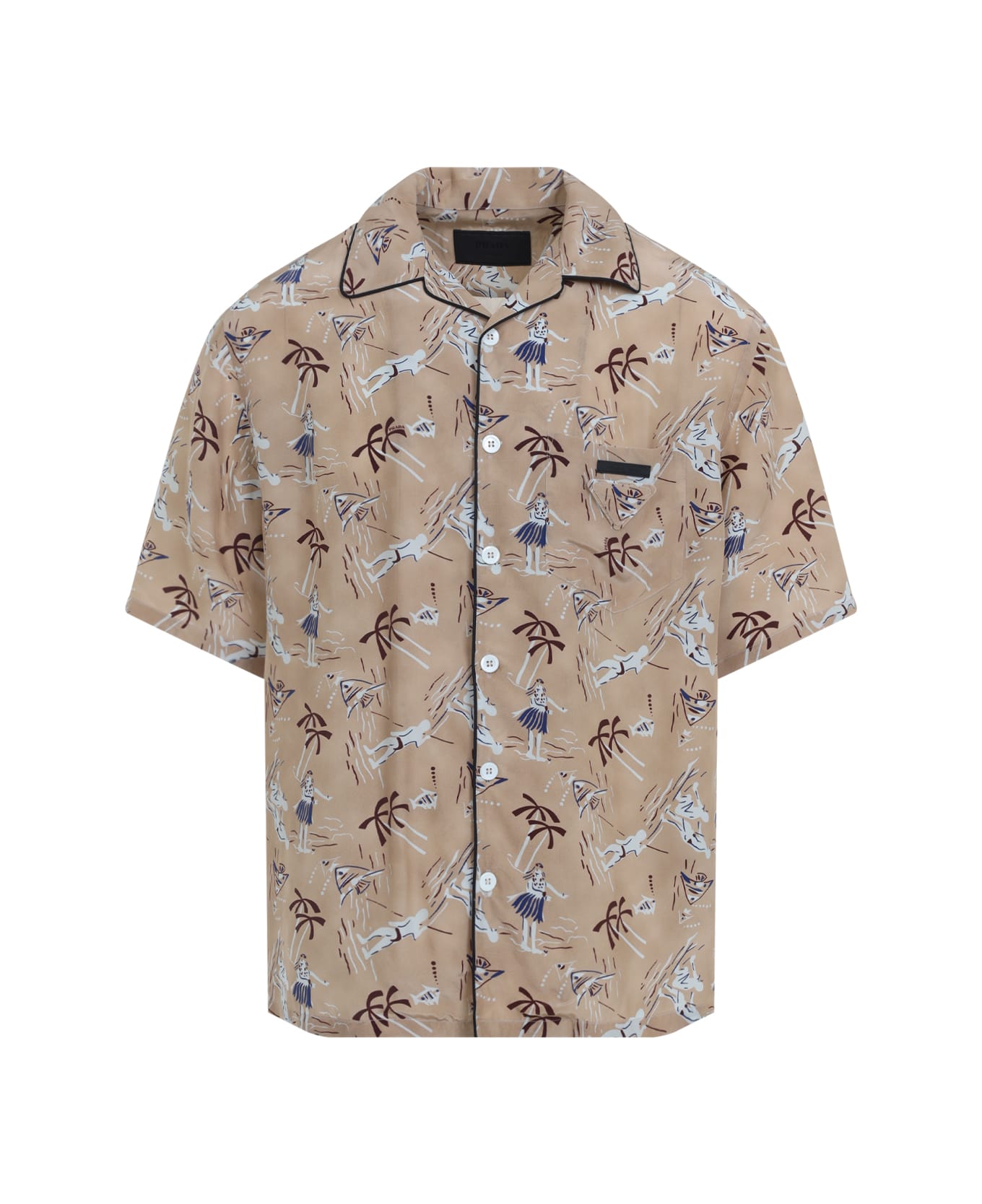 Prada Viscose And Silk Shirt - Cammeo