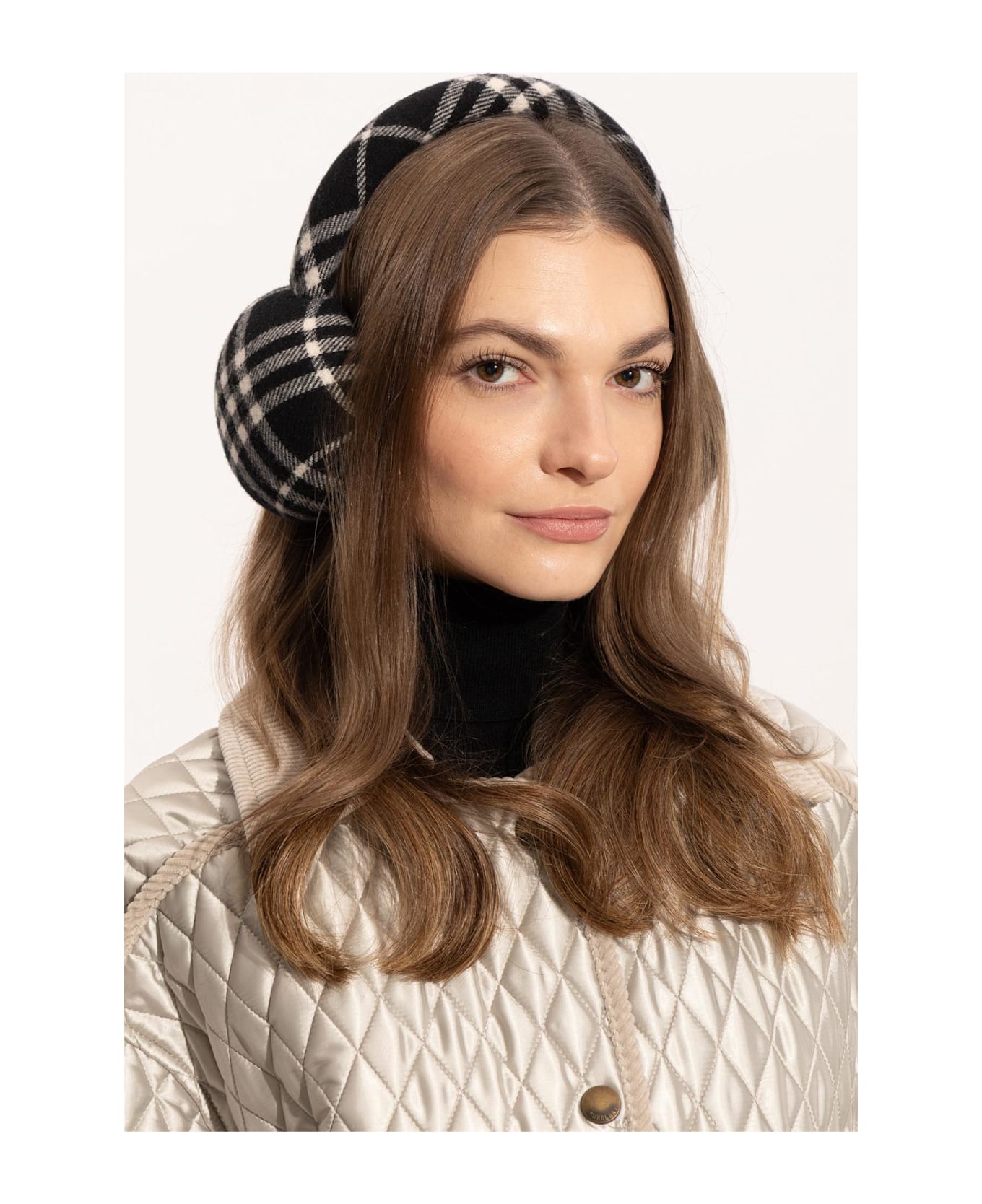 Burberry Wool Earmuffs - BLACK/CALICO IP CHK