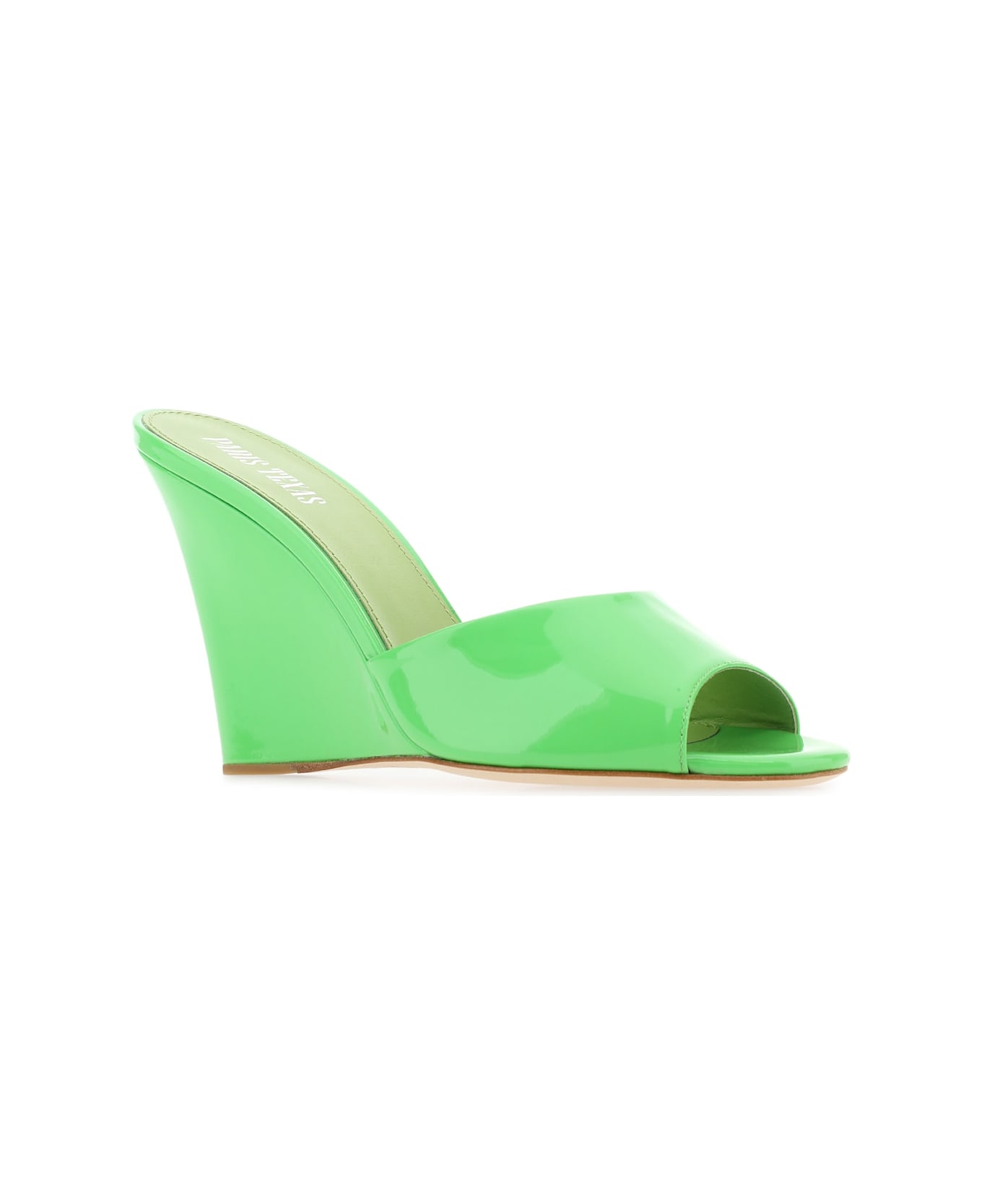 Paris Texas Green Leather Wanda Mules - KIWI