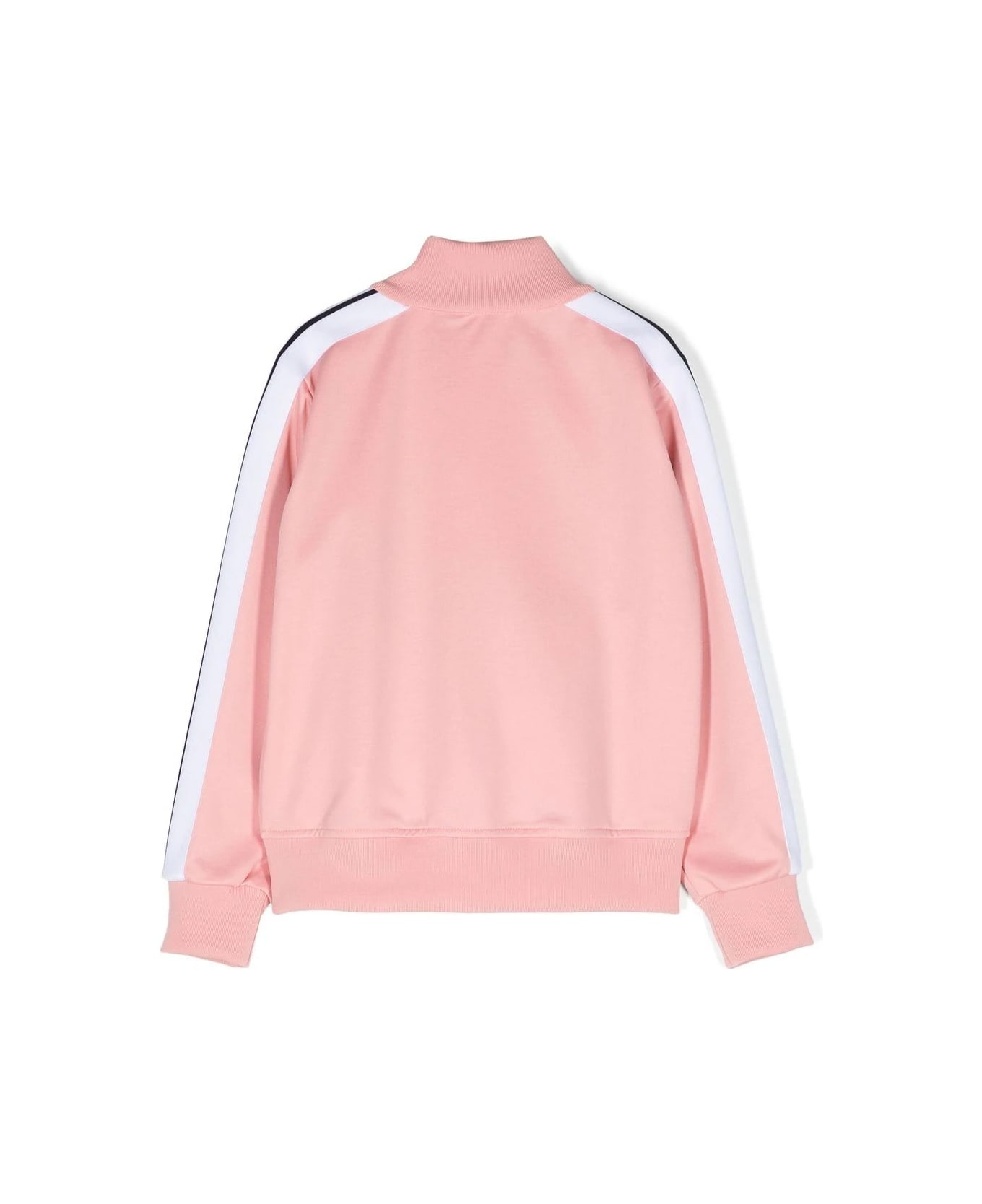 Palm Angels Pink Track Jacket With Zip And Logo - Pink