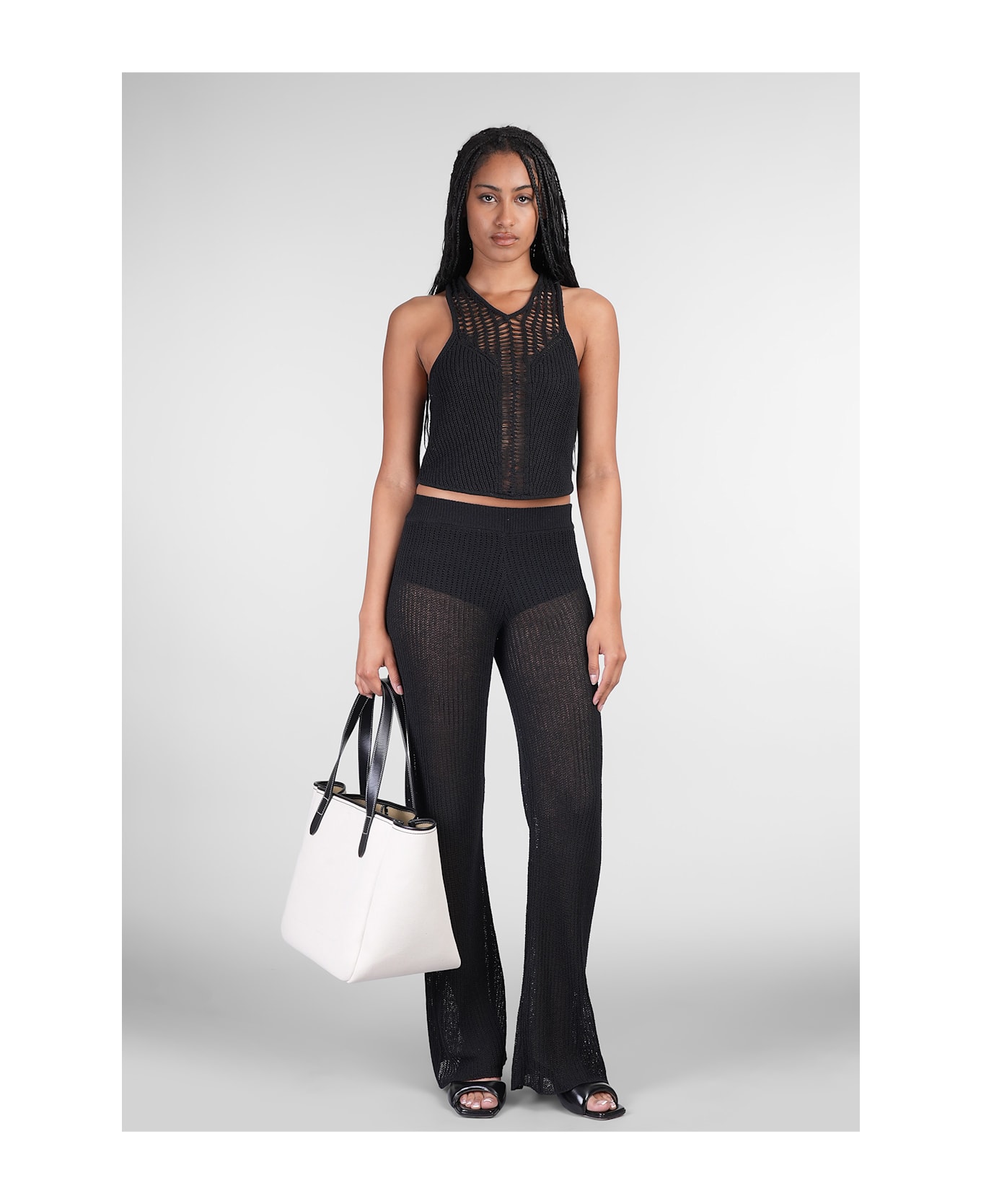 IRO Paula Pants In Black Cotton - black