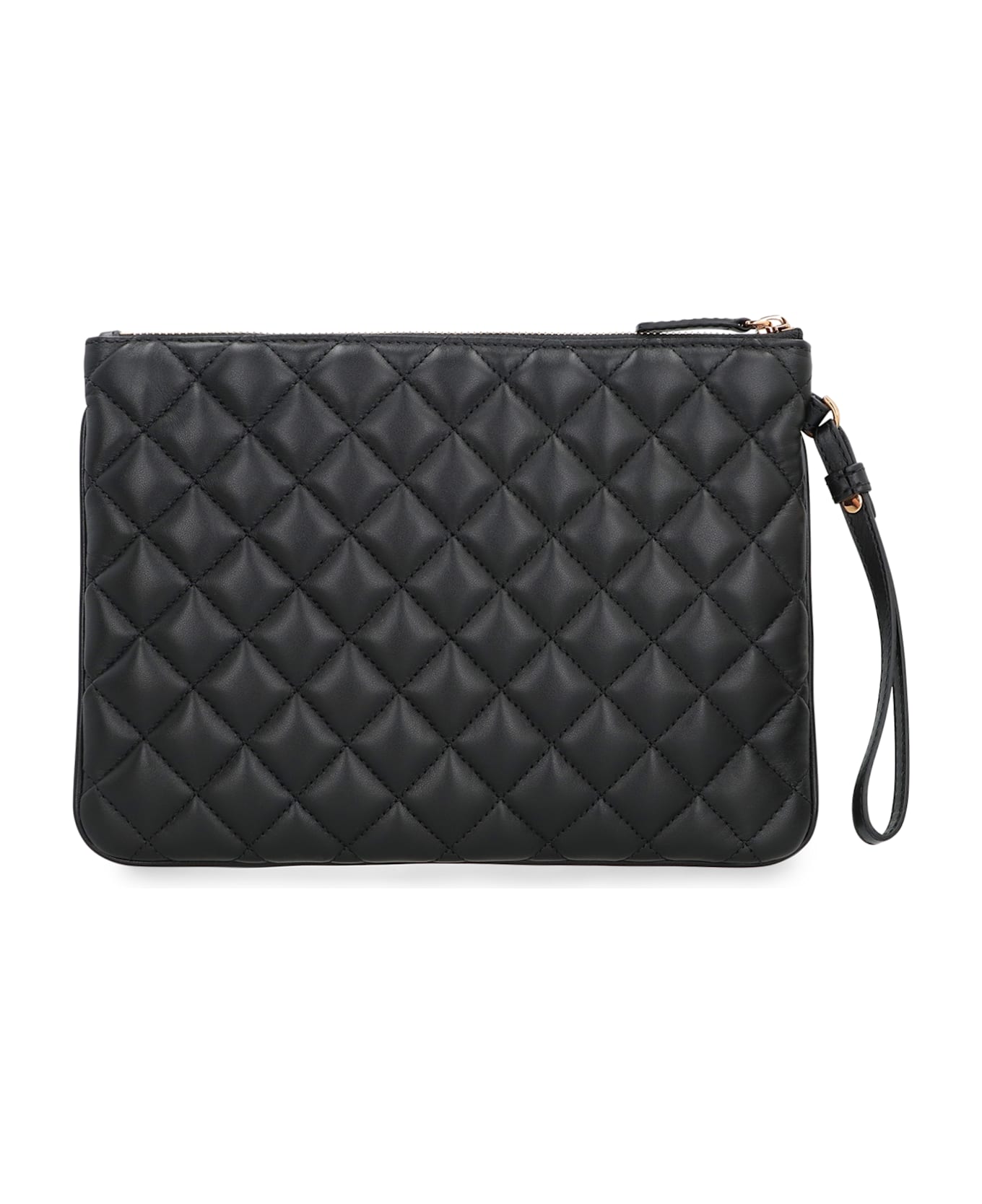 Versace Leather Flat Pouch - black