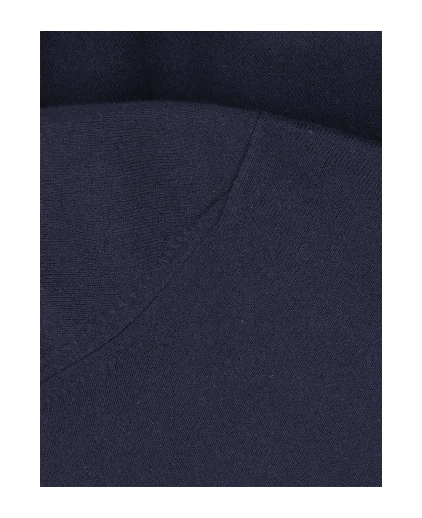 Loro Piana Cashmere Crew Neck Sweater - Blue navy