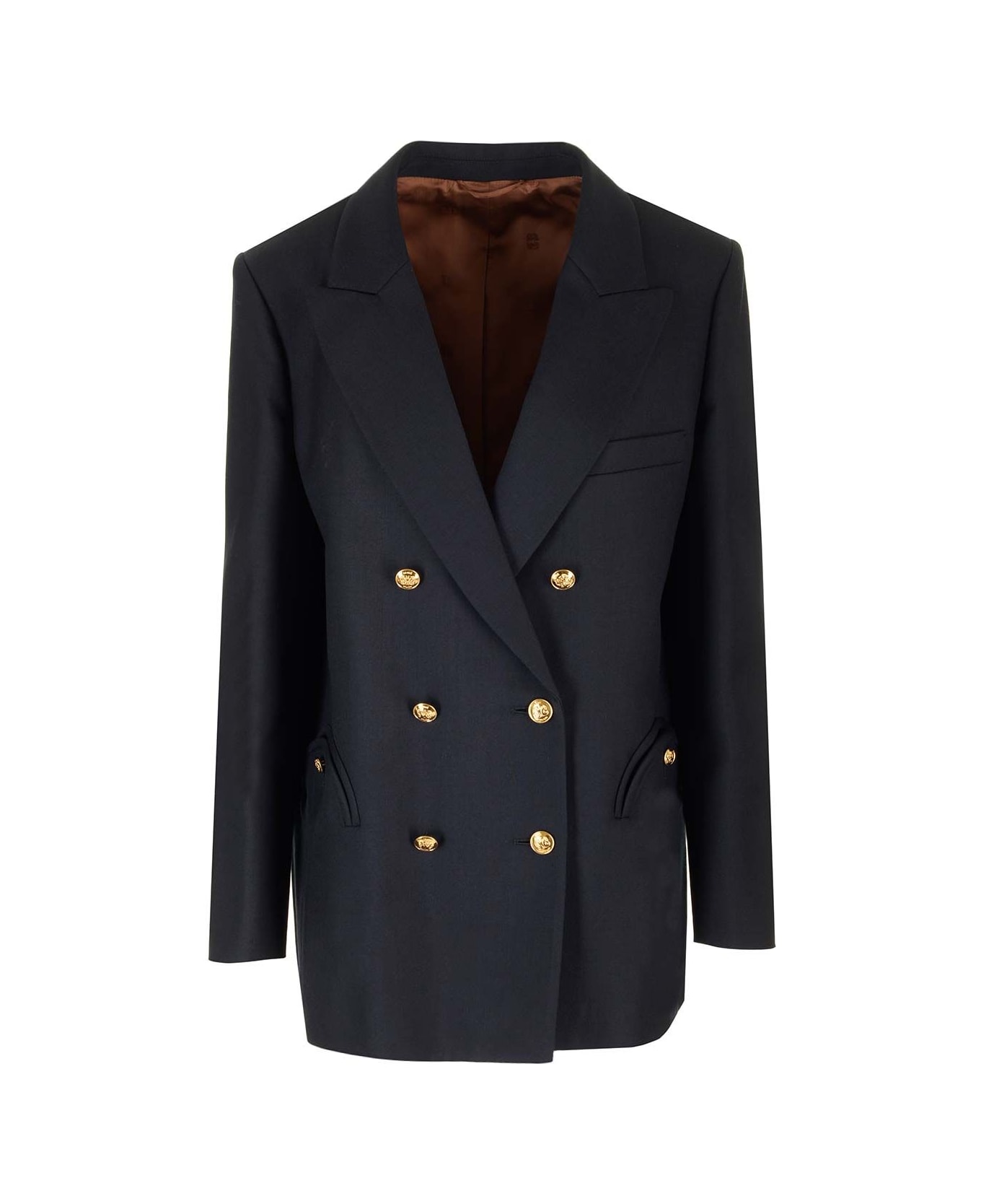 Blazé Milano "alcanara" Double-breasted Blazer - Blue