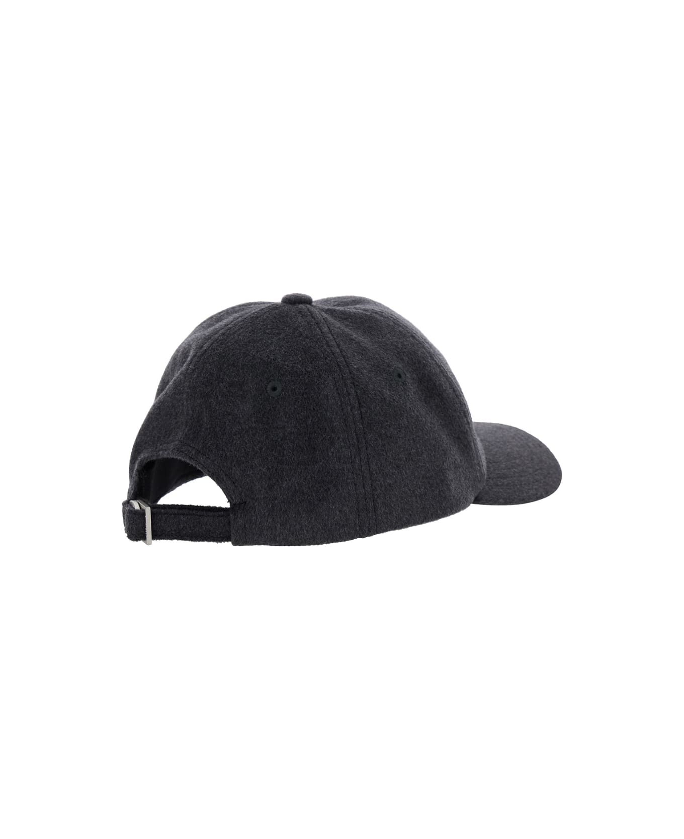 Jacquemus 
la Casquette Cachemiro
 Grey Baseball Cap With Logo Lettering Embroidery On The Front In Wool Woman - Grey