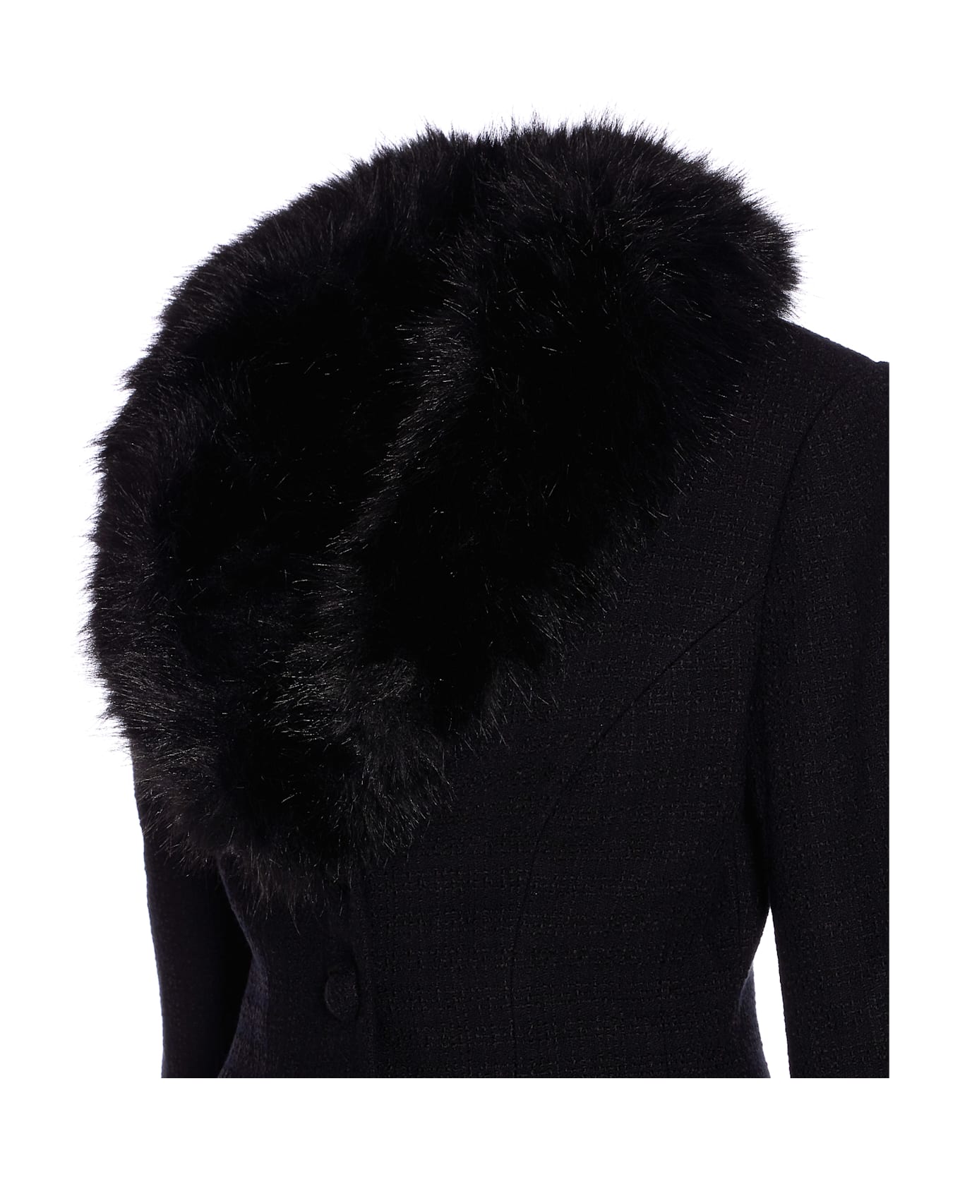 self-portrait Tailored Boucle Jacket - Black