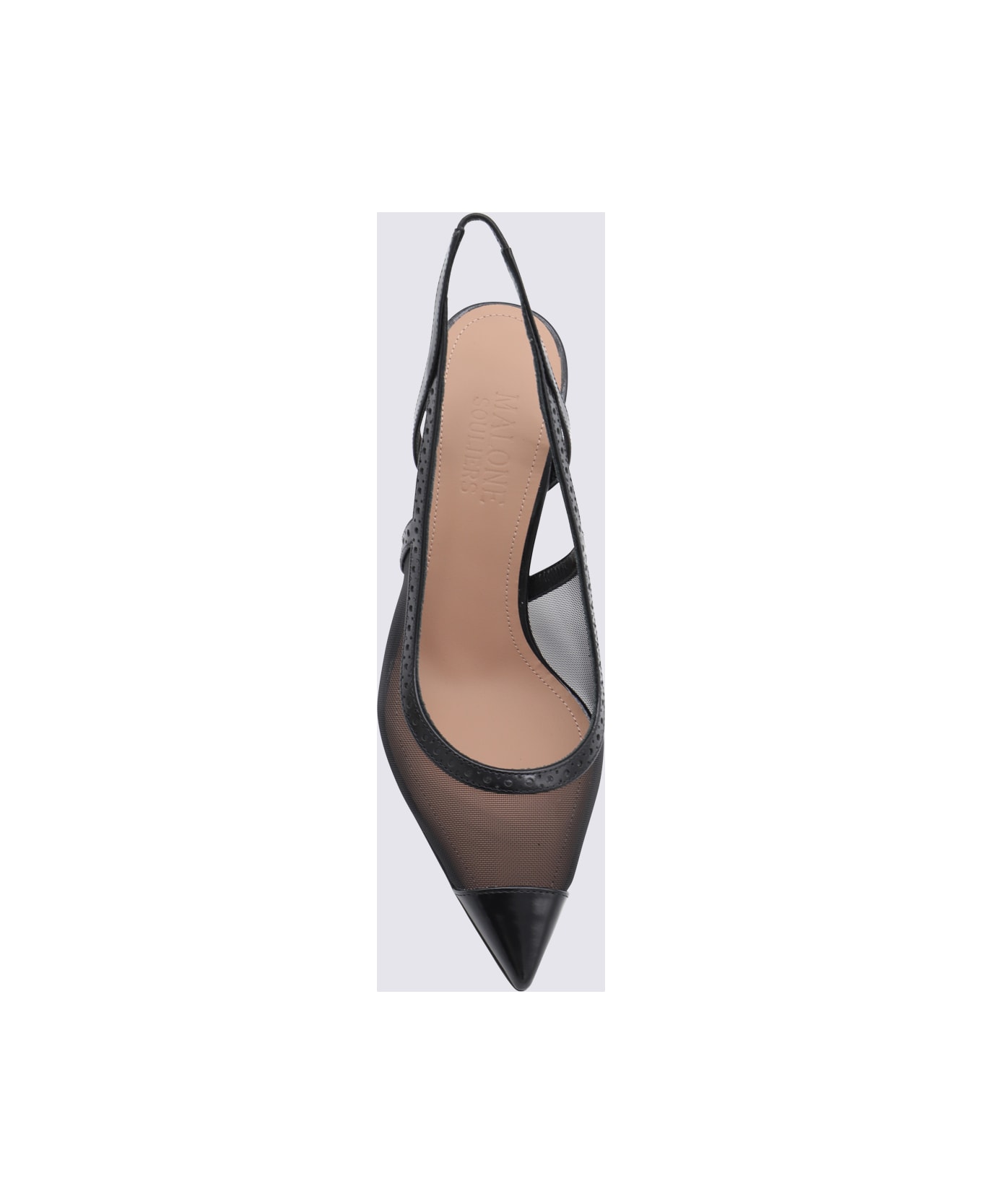 Malone Souliers Black Leather Aubrey 70 Pumps - Black