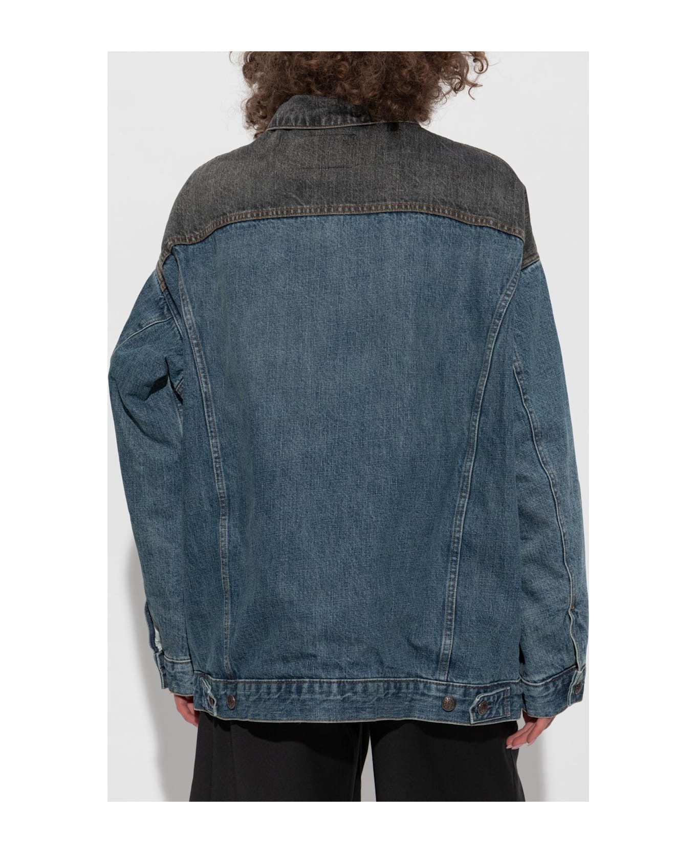 R13 Denim Jacket In 
oversize
 Style - BLUE/GREY