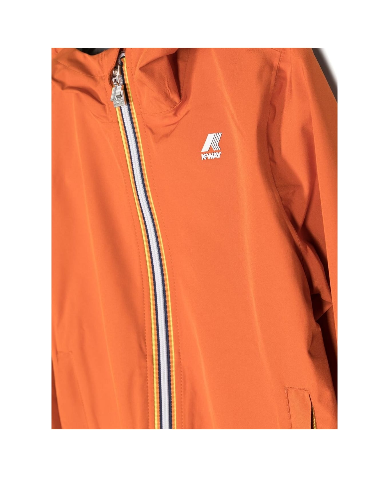K-Way Jacket With Hood - Orange