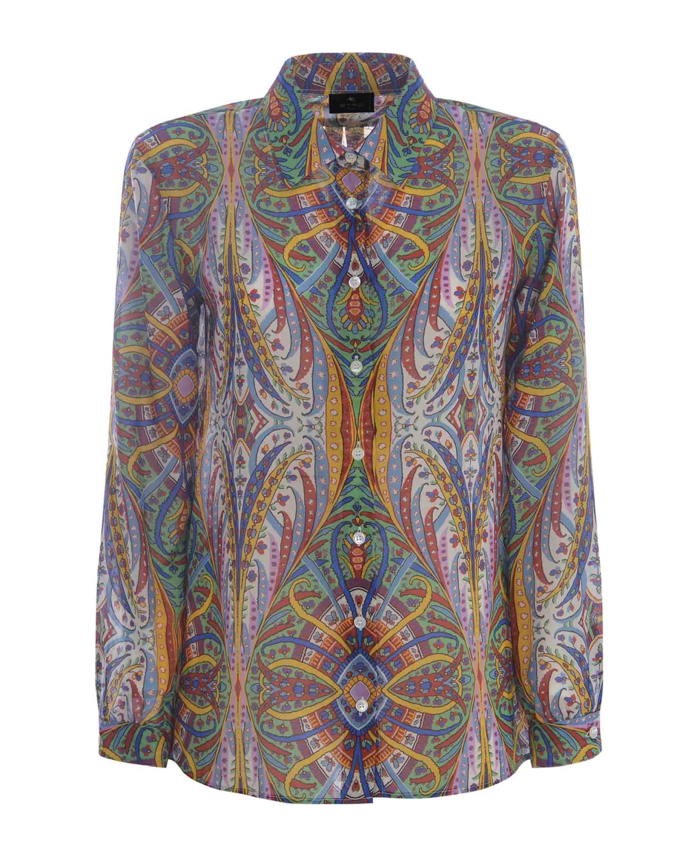 Etro Paisley Print Long-sleeved Shirt - Multicolour