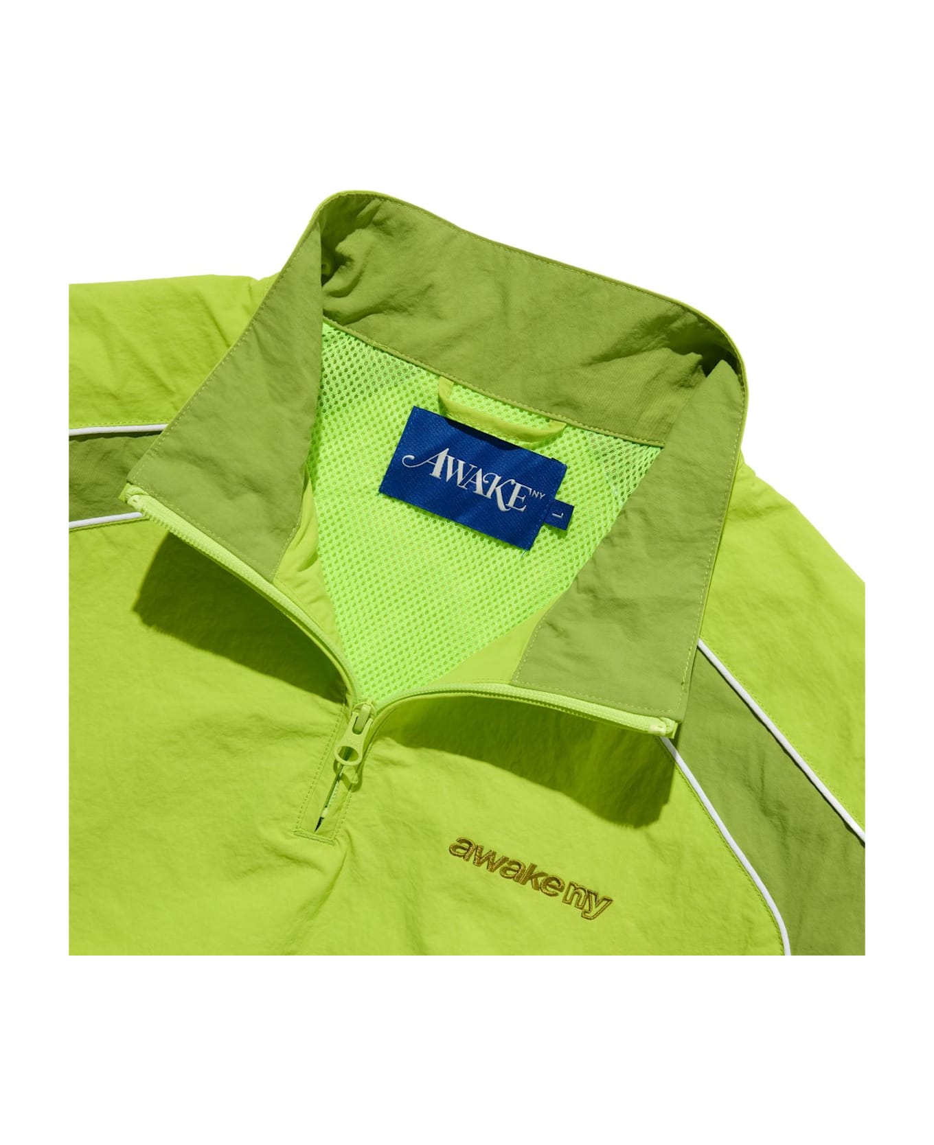 Awake NY Quarter Zip Track Jacket - Lime