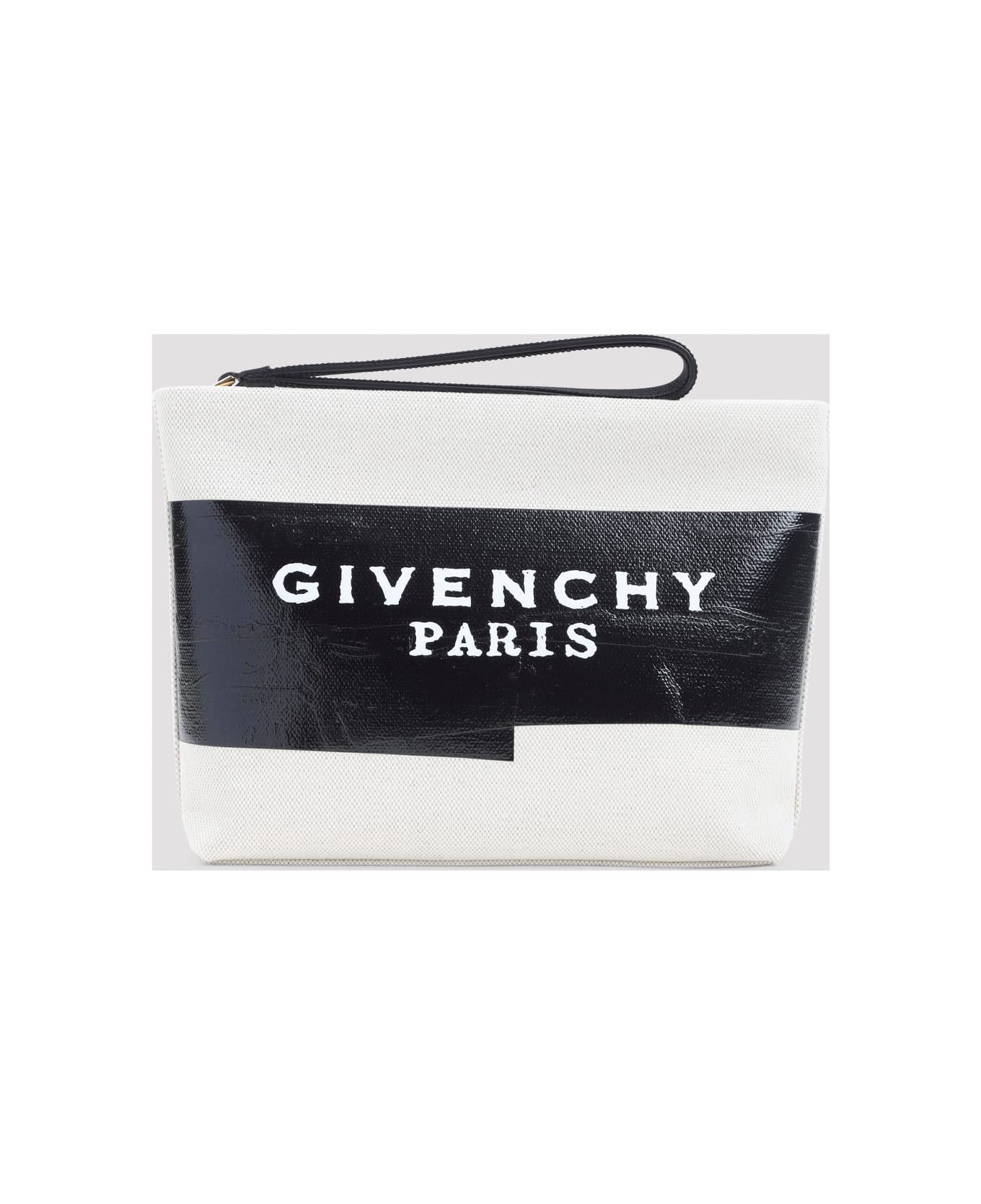 Givenchy Logo Pouch - Beige Black