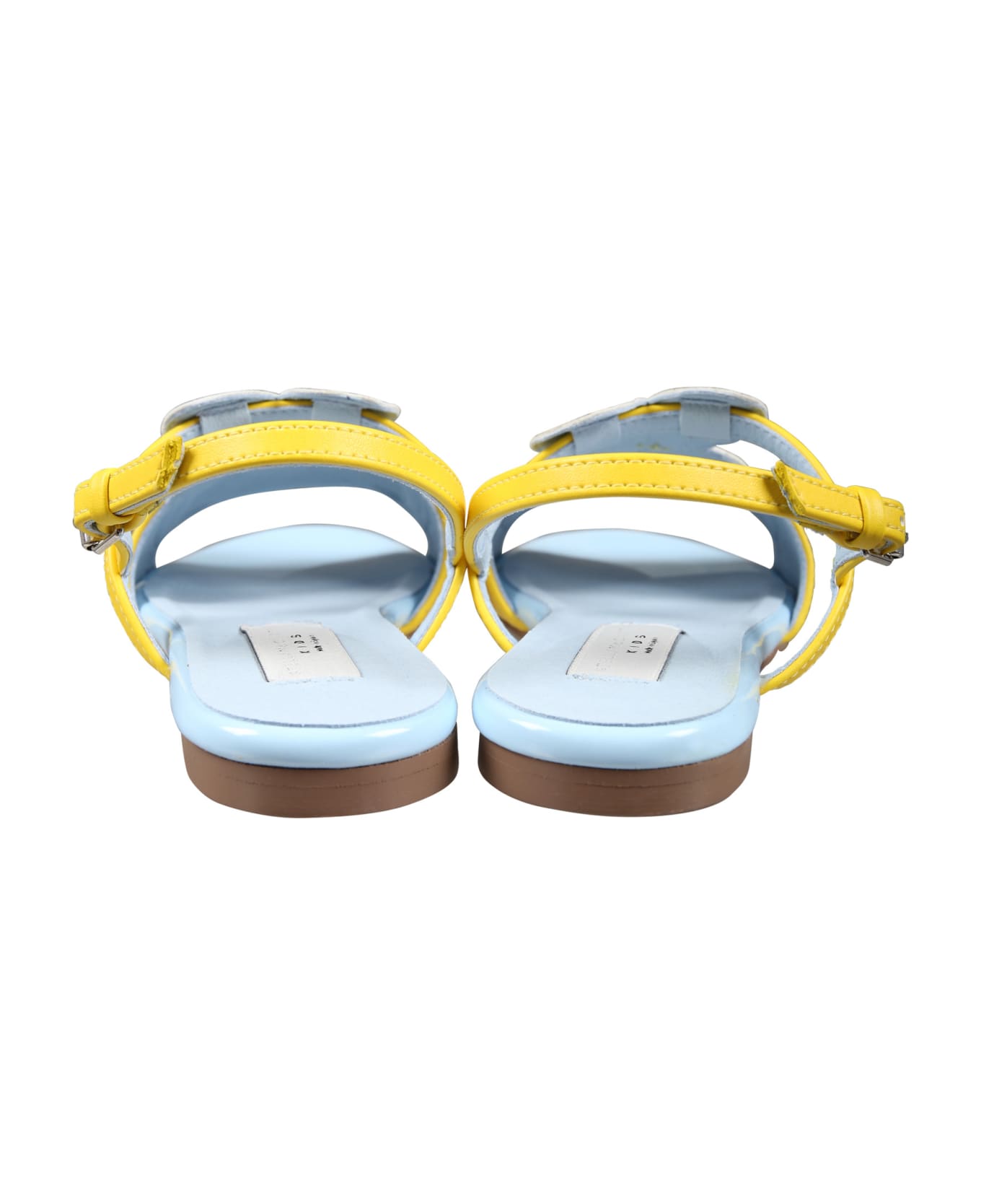 Stella McCartney Kids Yellow Sandals For Girl With Bees - Yellow