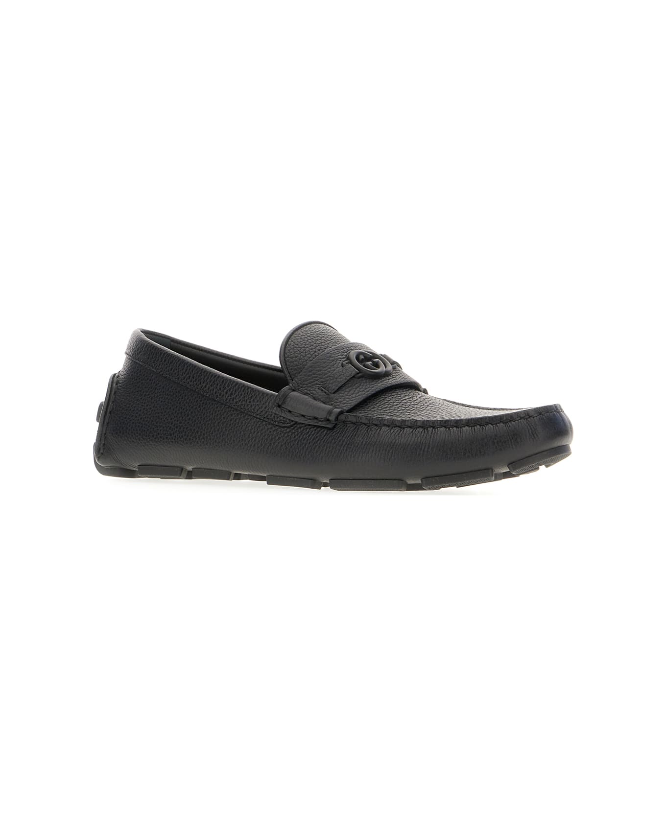 Gucci Black Leather Loafers - Nero