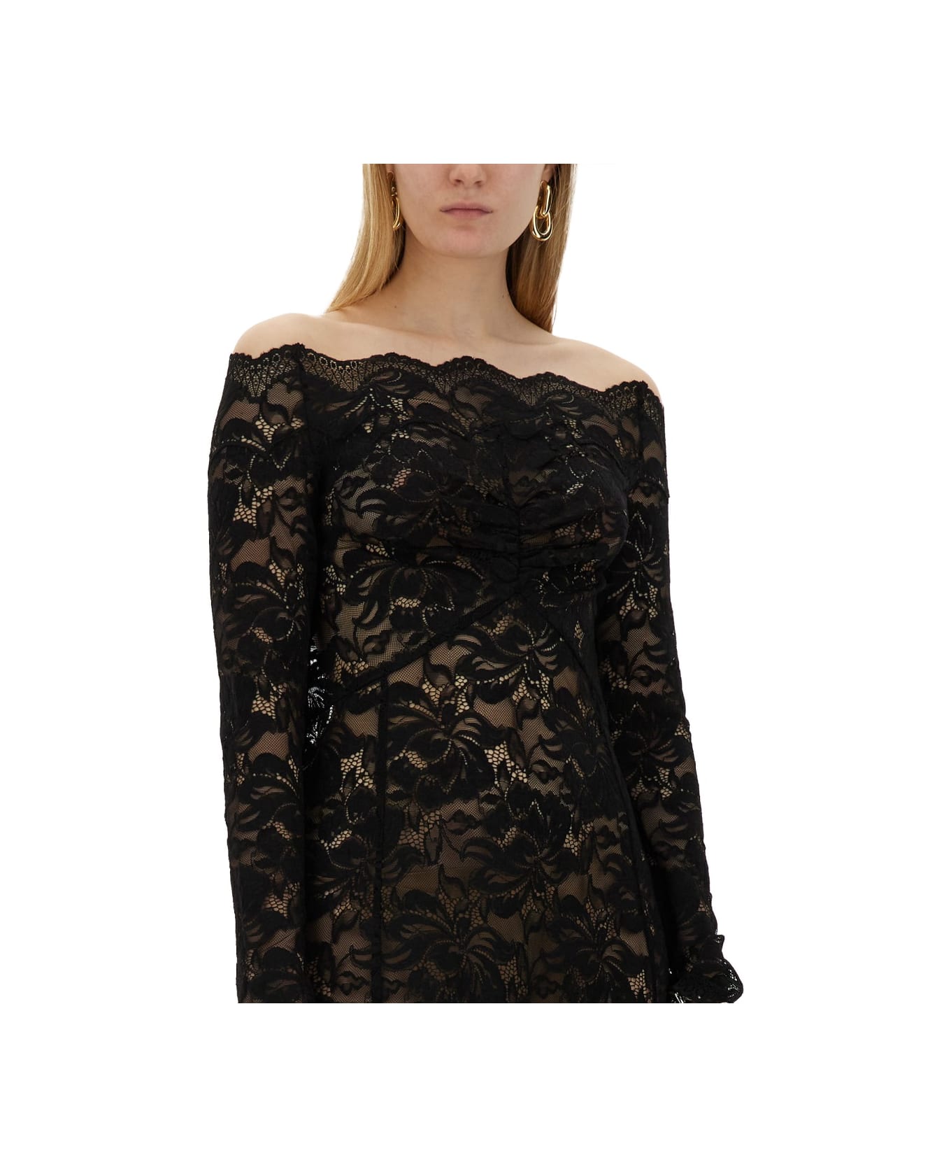 Paco Rabanne Lace Dress - BLACK