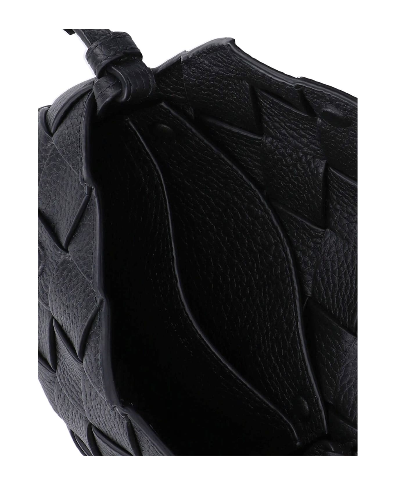 Bottega Veneta Woven Shoulder Bag - Nero