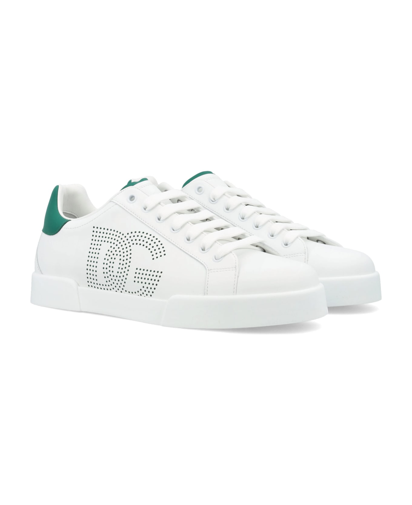 Dolce & Gabbana Portofino Light Sneaker - WHITE EMERALD