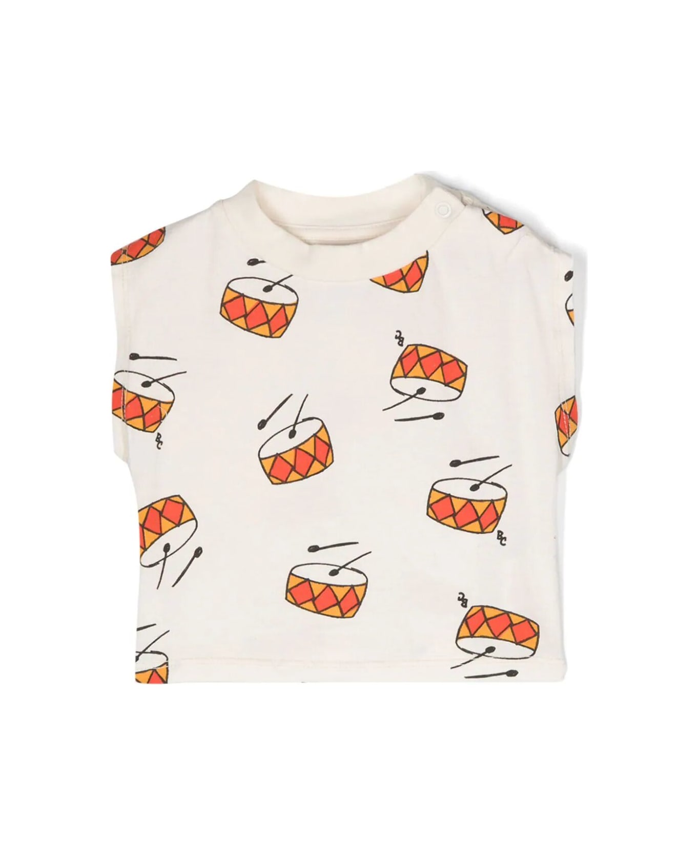 Bobo Choses Baby Play The Drum All Over T-shirt - Off White Tシャツ＆ポロシャツ