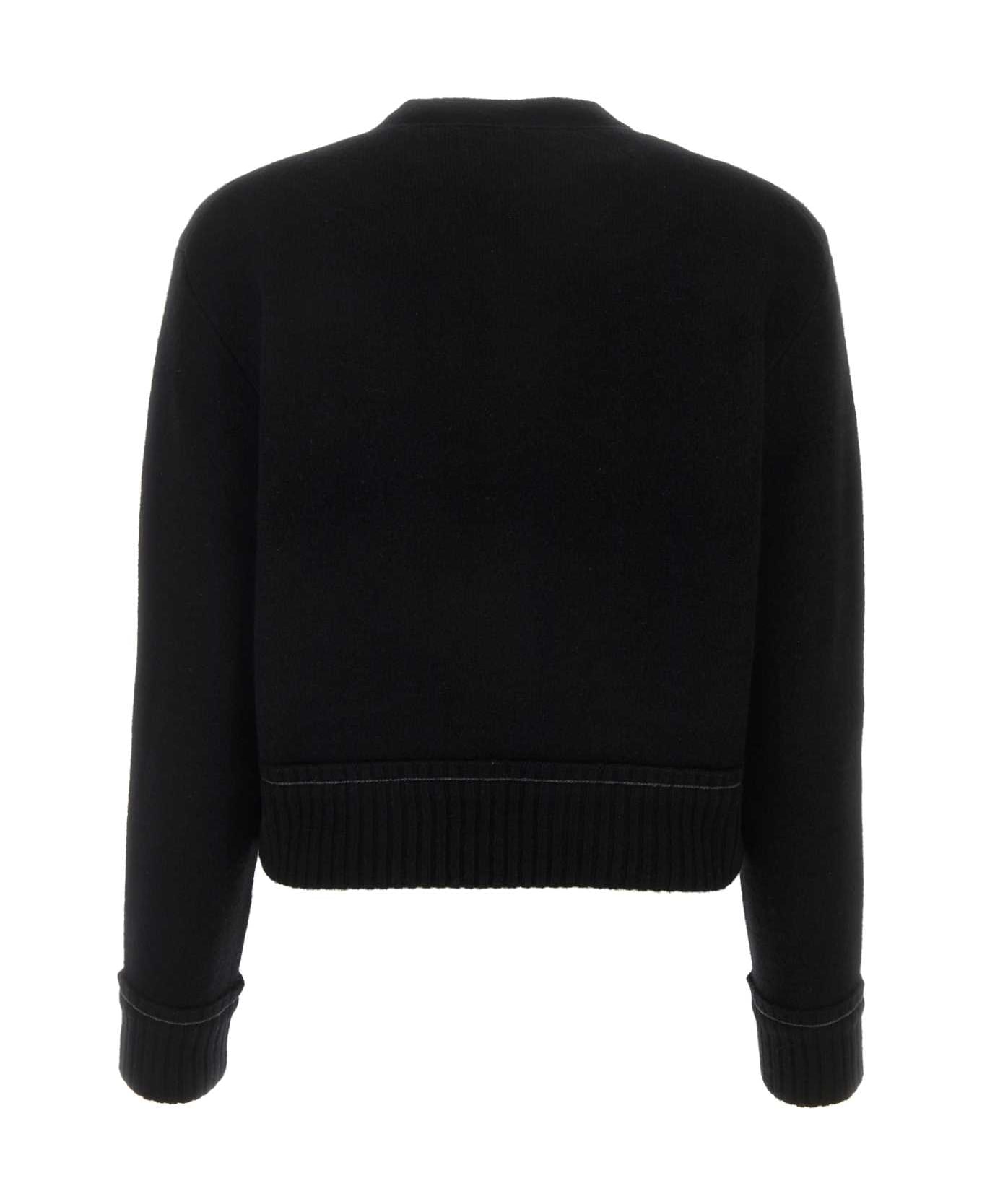 Sacai Black Cashmere Blend Cashmere Knit Cardigan - BLACK カーディガン