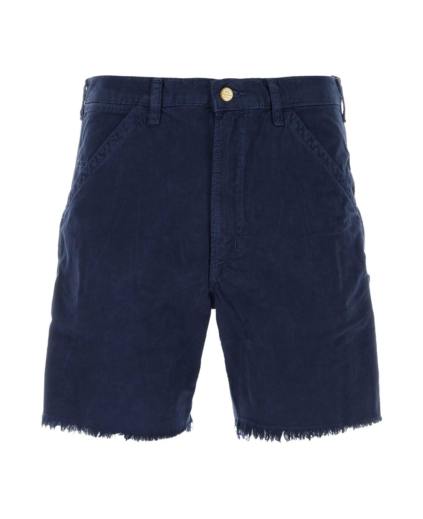 Polo Ralph Lauren Navy Blue Cotton Bermuda Shorts - 001 ショートパンツ