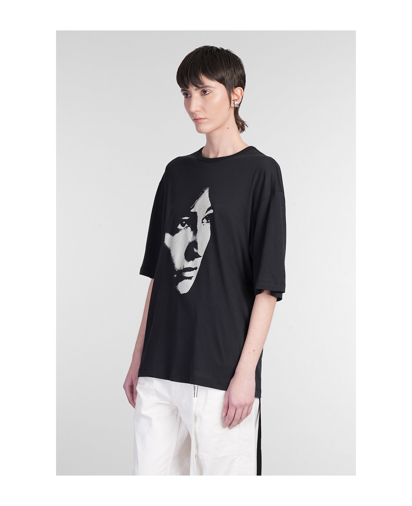 Ann Demeulemeester Aga T-shirt In Black Cotton - black