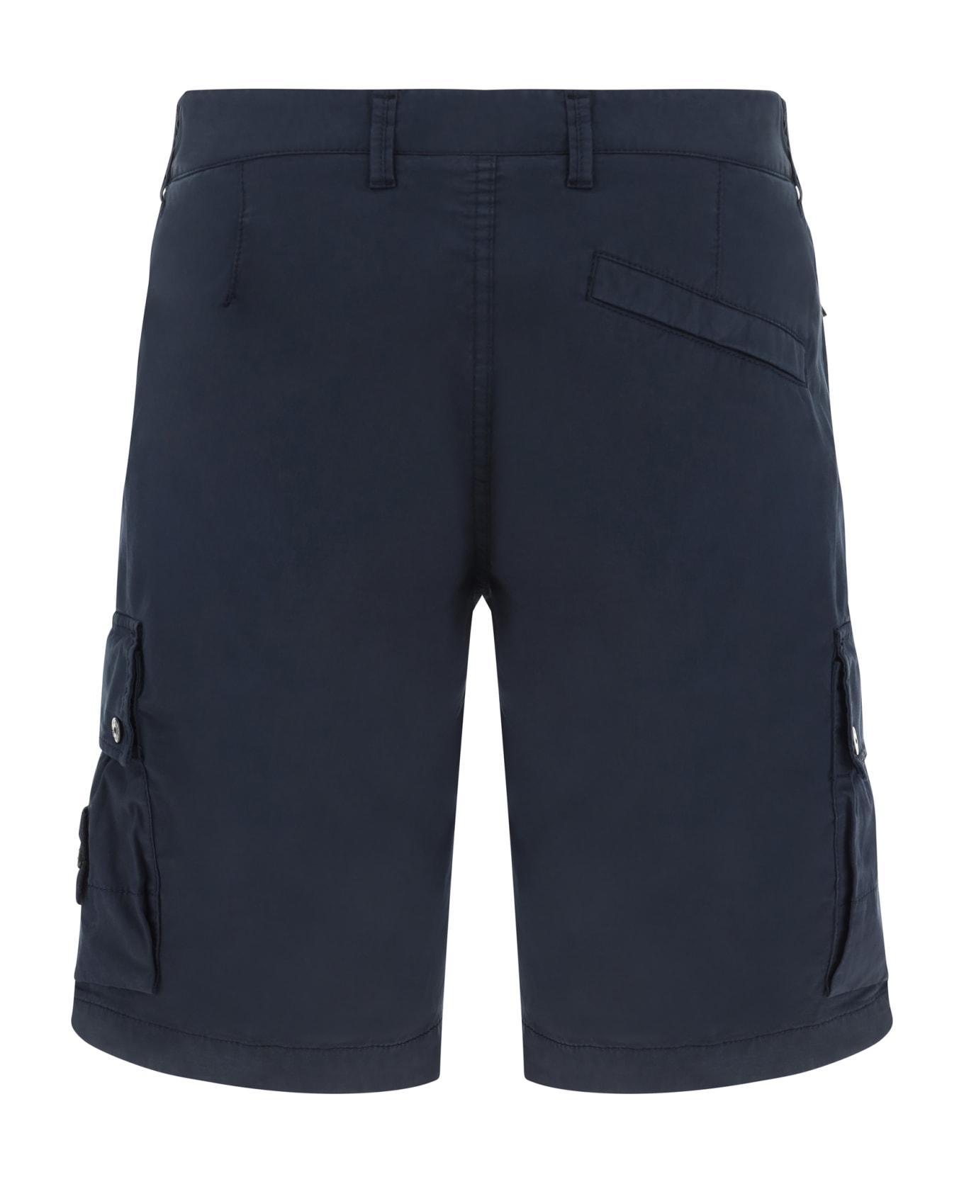 Stone Island Cotton Bermuda Shorts - Bleu