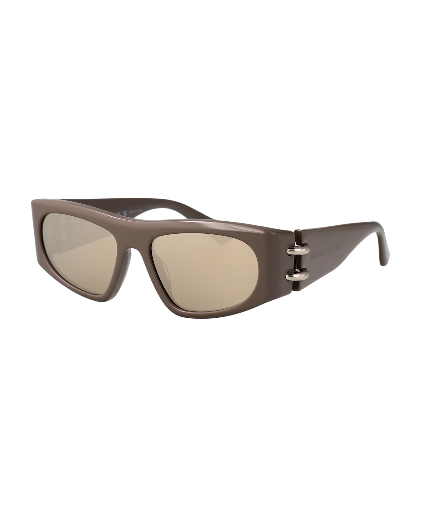 Alexander McQueen Eyewear Am0471s Sunglasses - BROWN-BROWN-SILVER