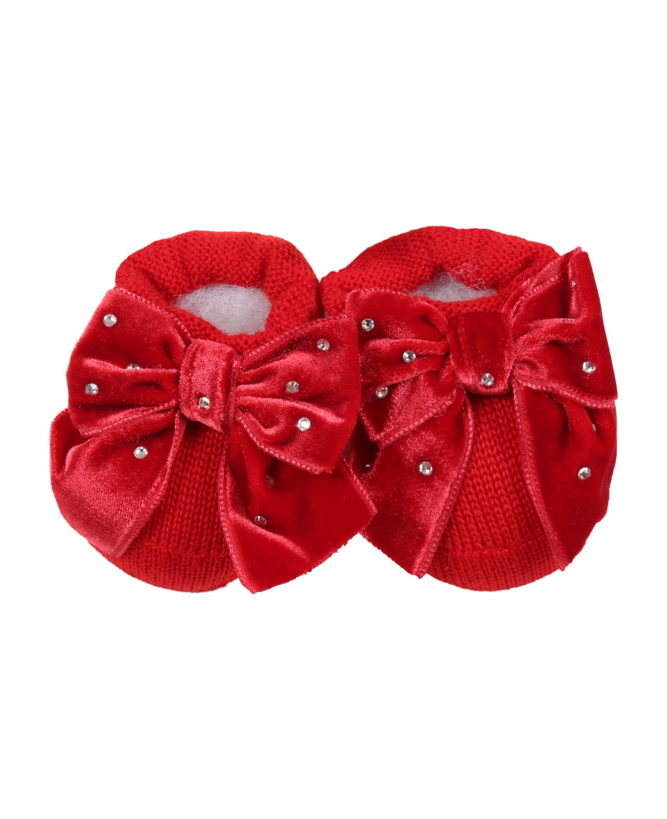 Story Loris Red Bootee For Baby Girl - Red
