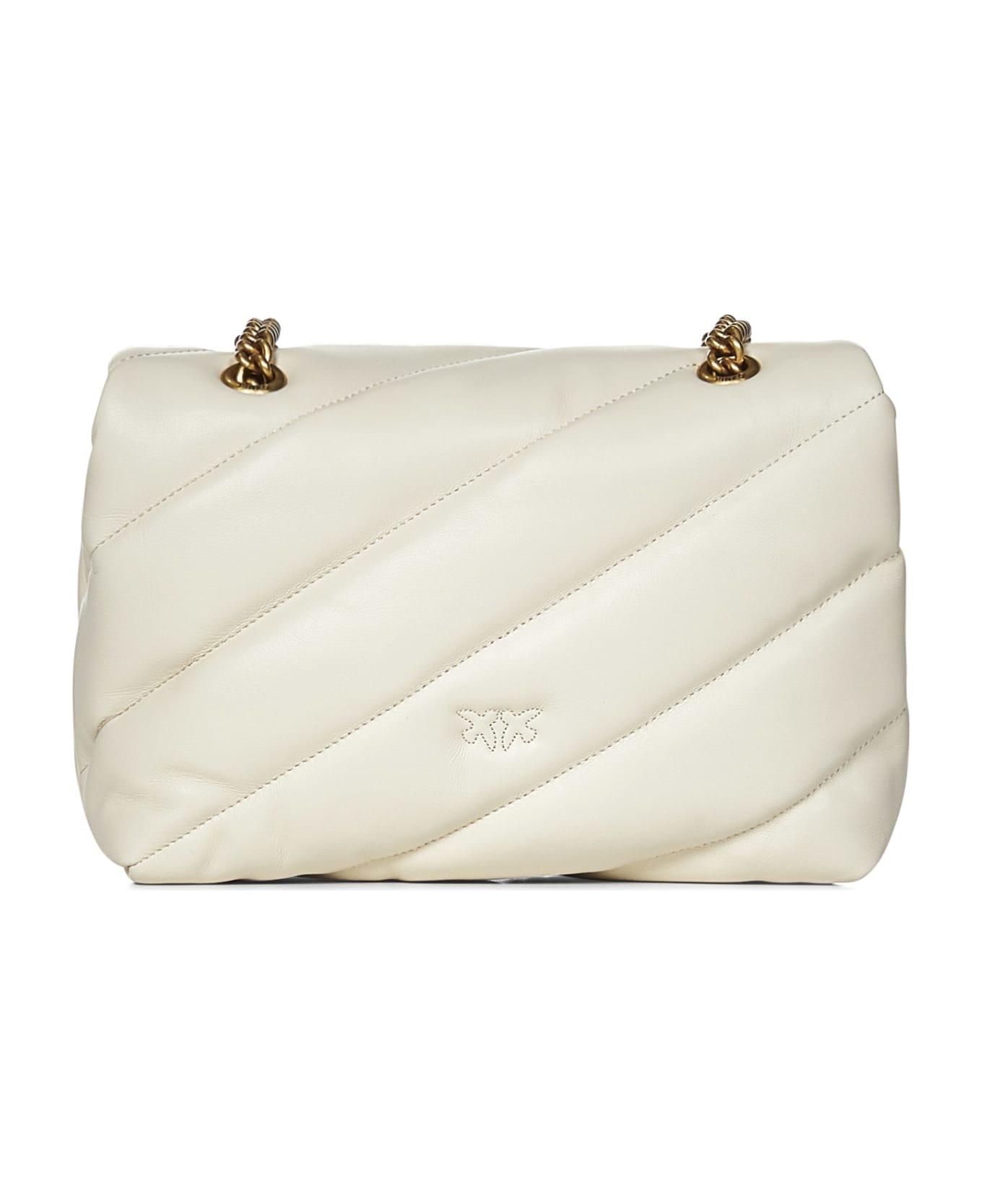 Pinko Classic Love Bag Puff Maxi Quilt Shoulder Bag - White