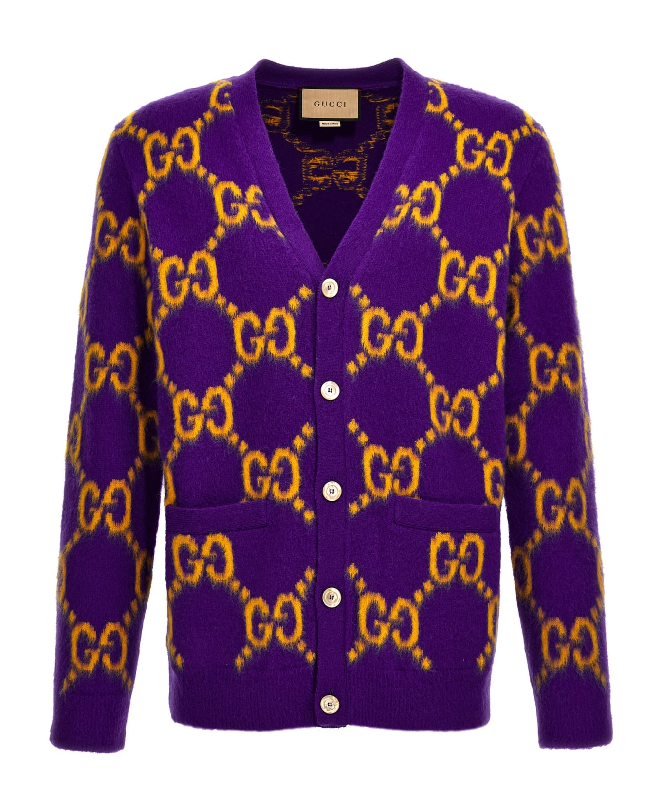 Gucci Logo Cardigan - Purple