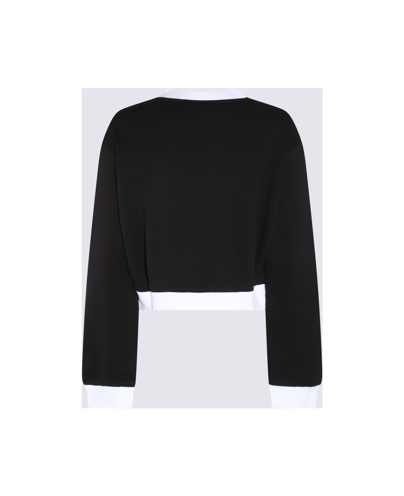 Dolce & Gabbana Black And White Cotton Sweatshirt - Nero/bianco