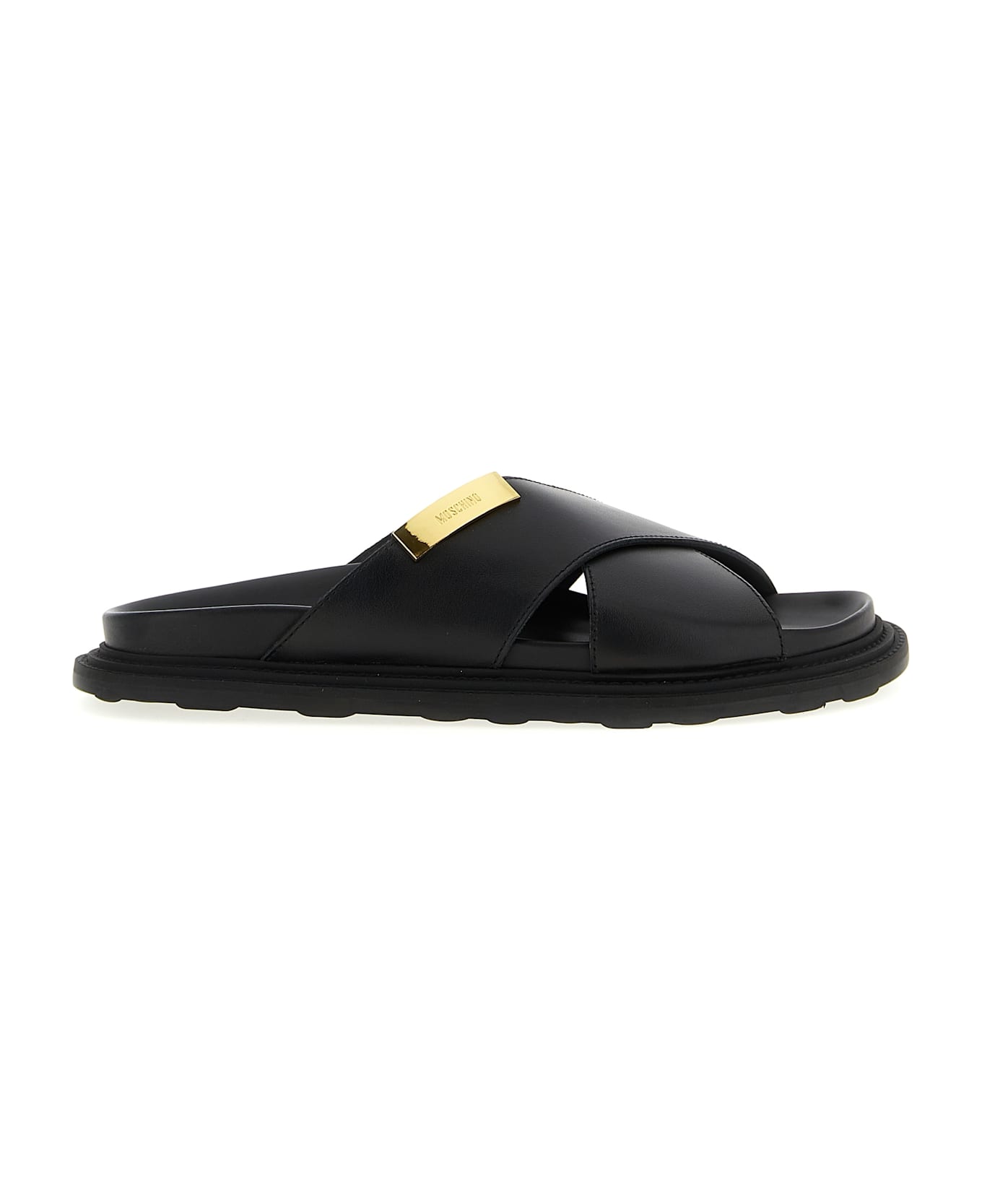 Moschino Leather Sandals - Black  