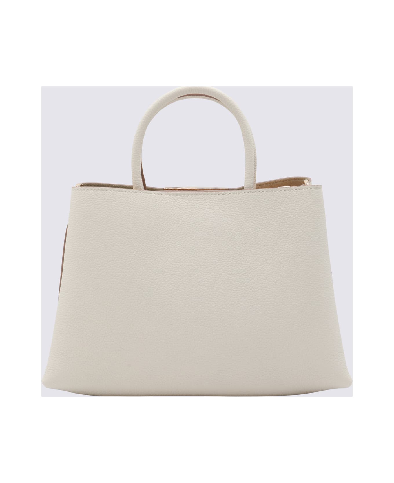 Tod's White Leathet Top Handle Bag - STUCCO トートバッグ