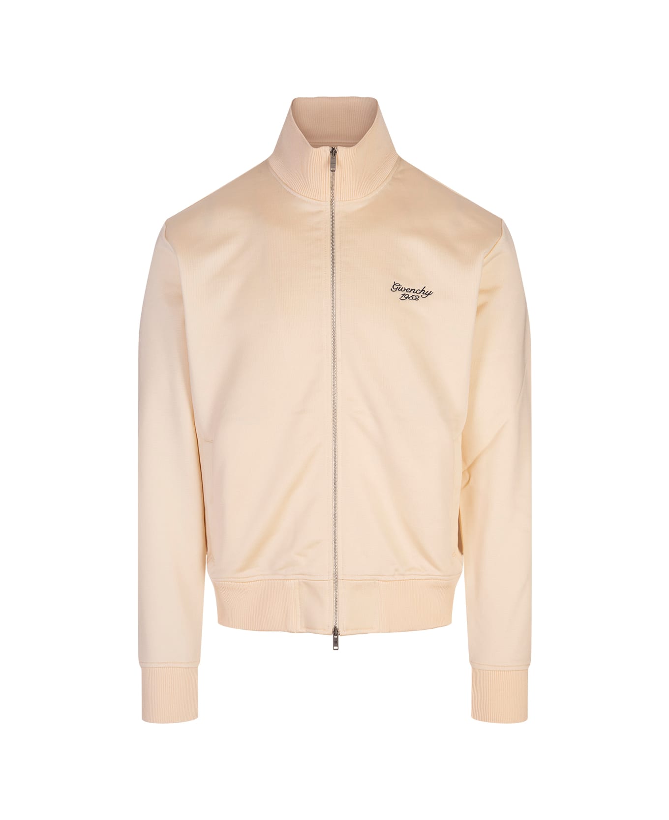 Givenchy Ivory Brushed Fabric Sports Jacket With 4g Detail - White