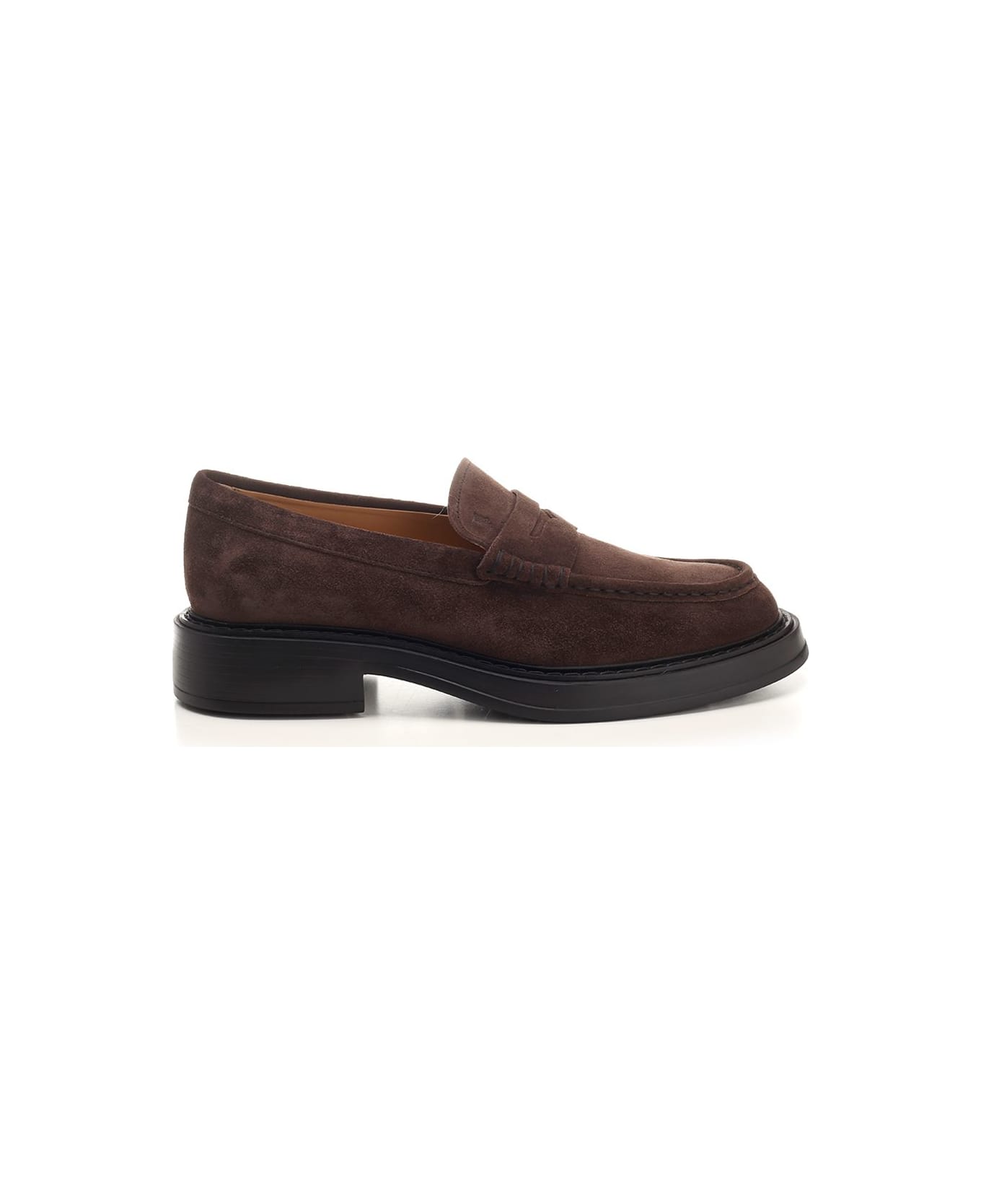 Tod's Brown Suede Moccasin - MARRONE