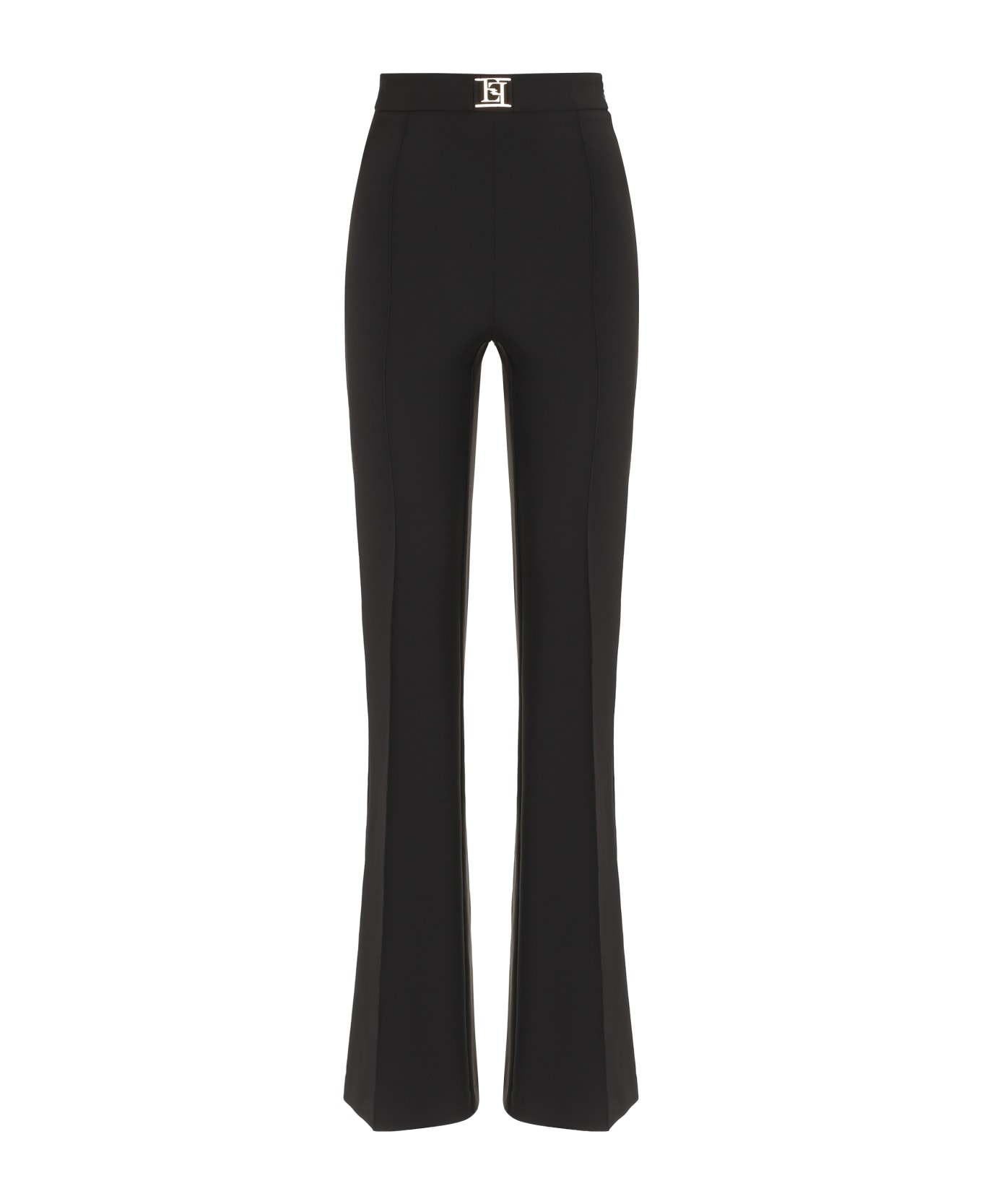 Elisabetta Franchi Black Elegant Trousers - black